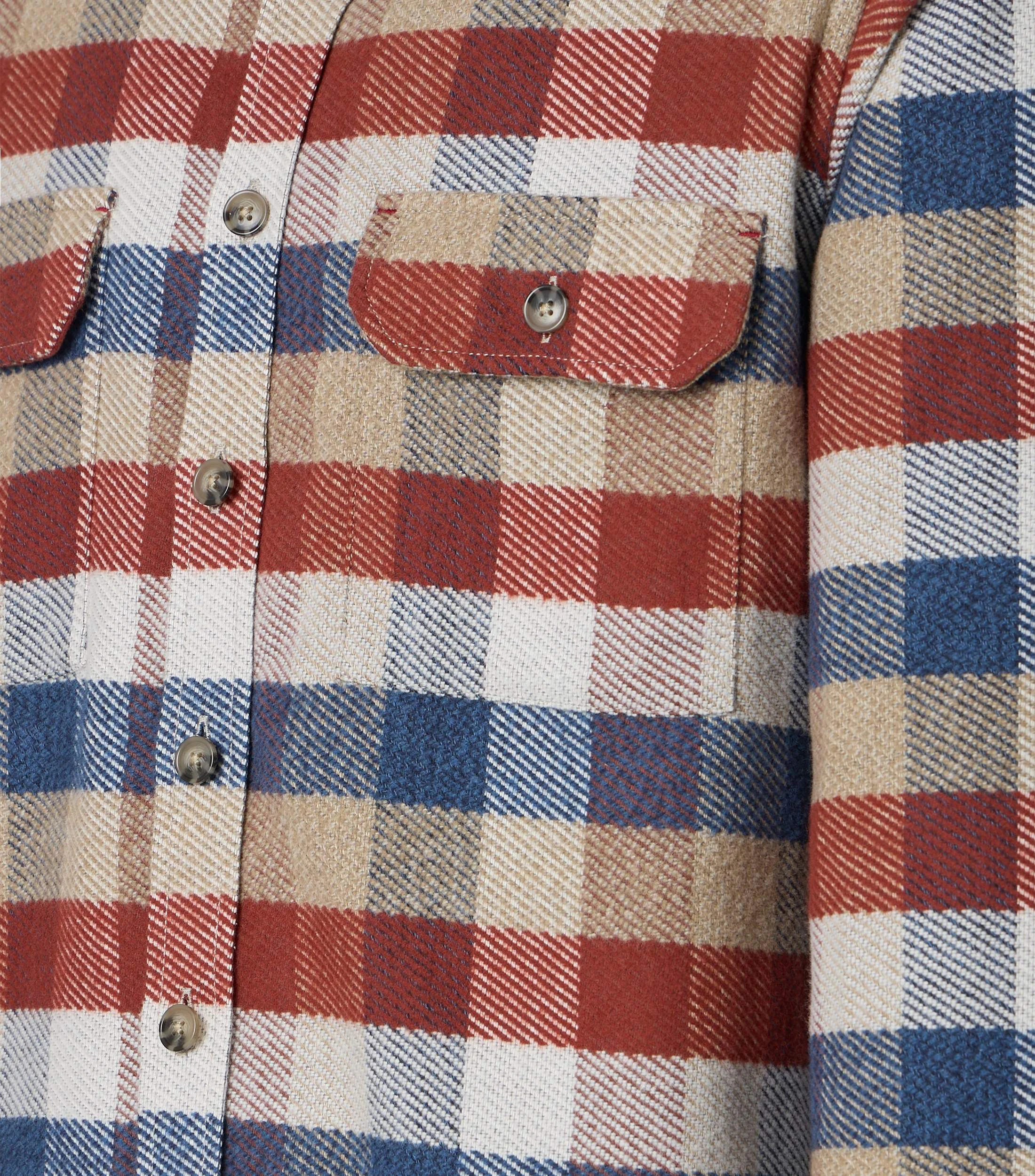 Hemdjacke im karierten Muster in der Farbe Rot