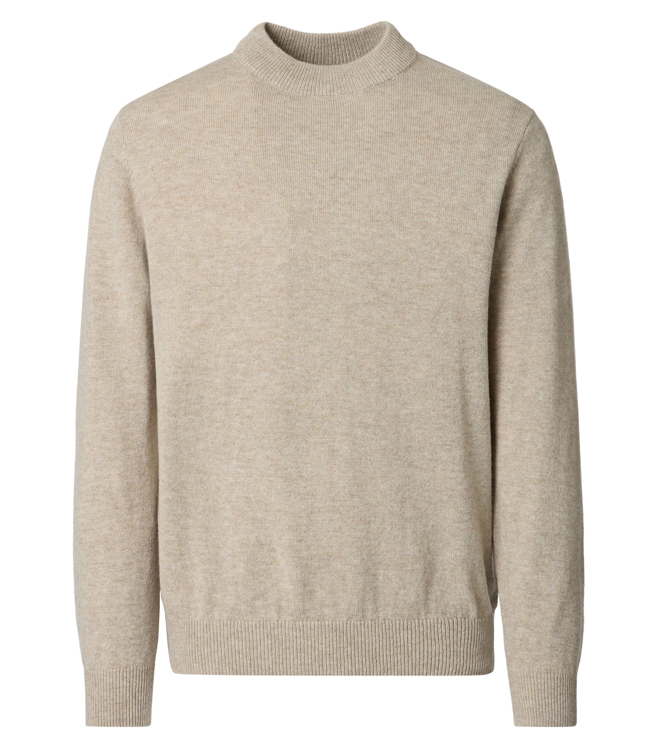 Rollkragenpullover im unifarbenen Design in der Farbe Beige