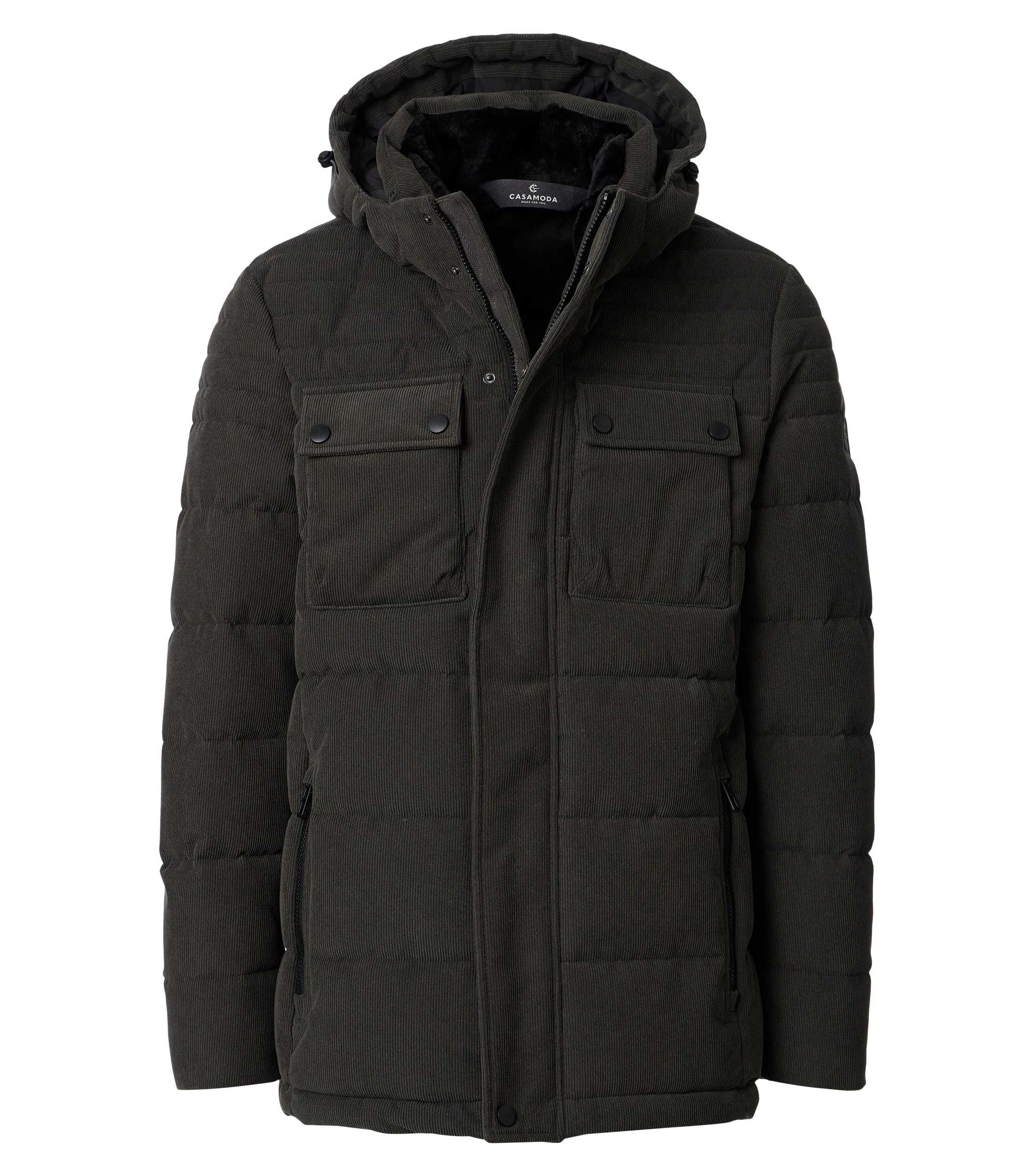 Jacke im unifarbenen Design in der Farbe Dunkelgrün