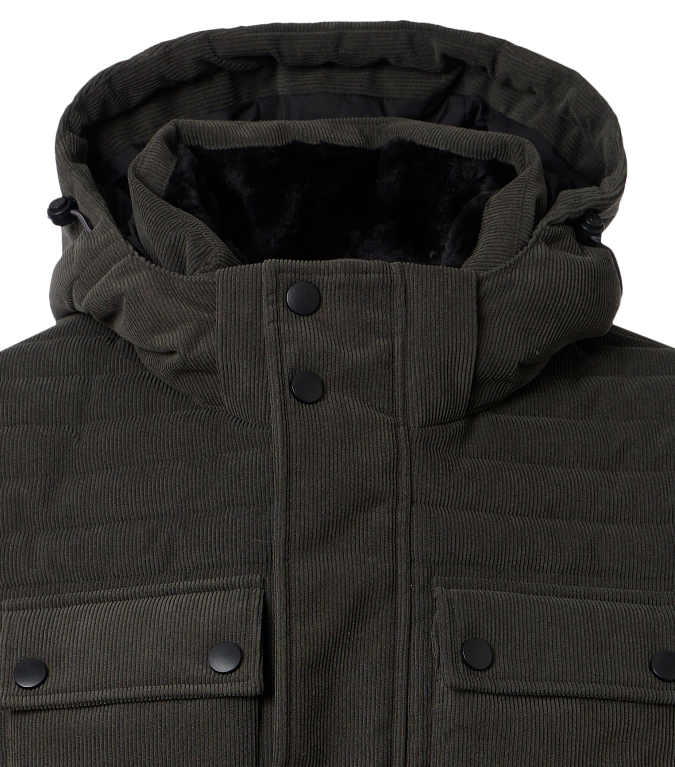 Jacke im unifarbenen Design in der Farbe Dunkelgrün