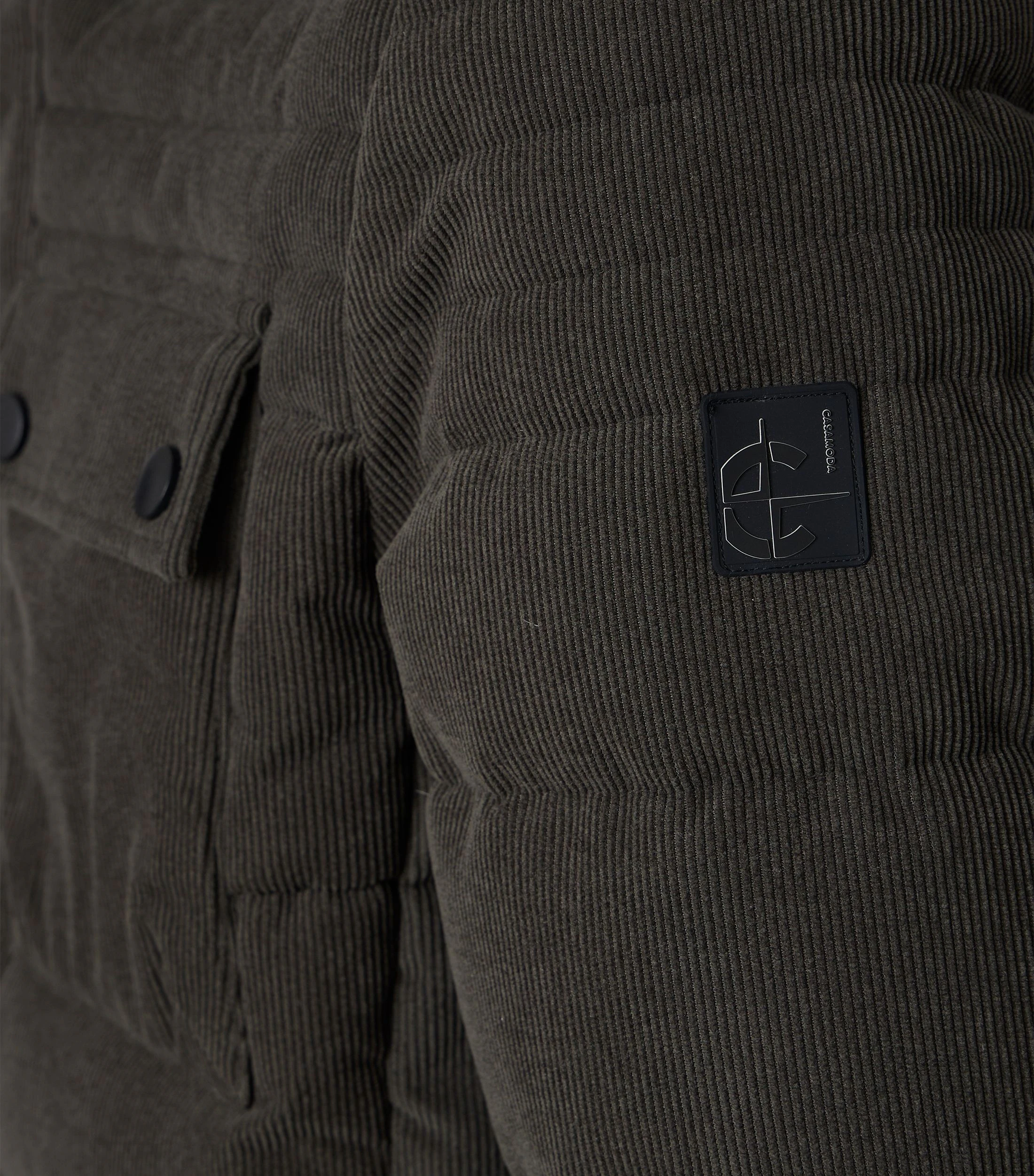 Jacke im unifarbenen Design in der Farbe Dunkelgrün