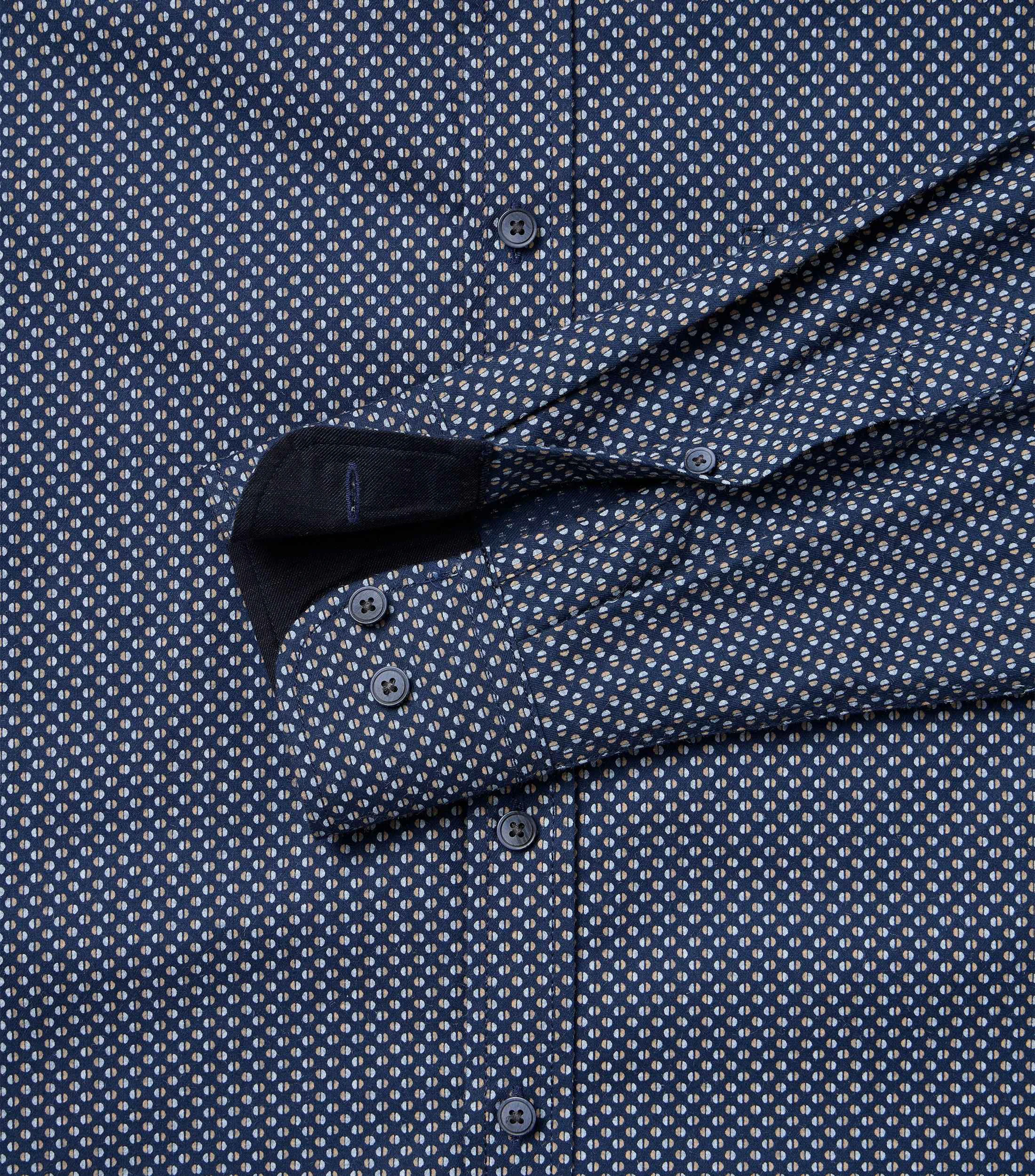 Freizeithemd im Print-Muster in der Farbe Dunkelblau