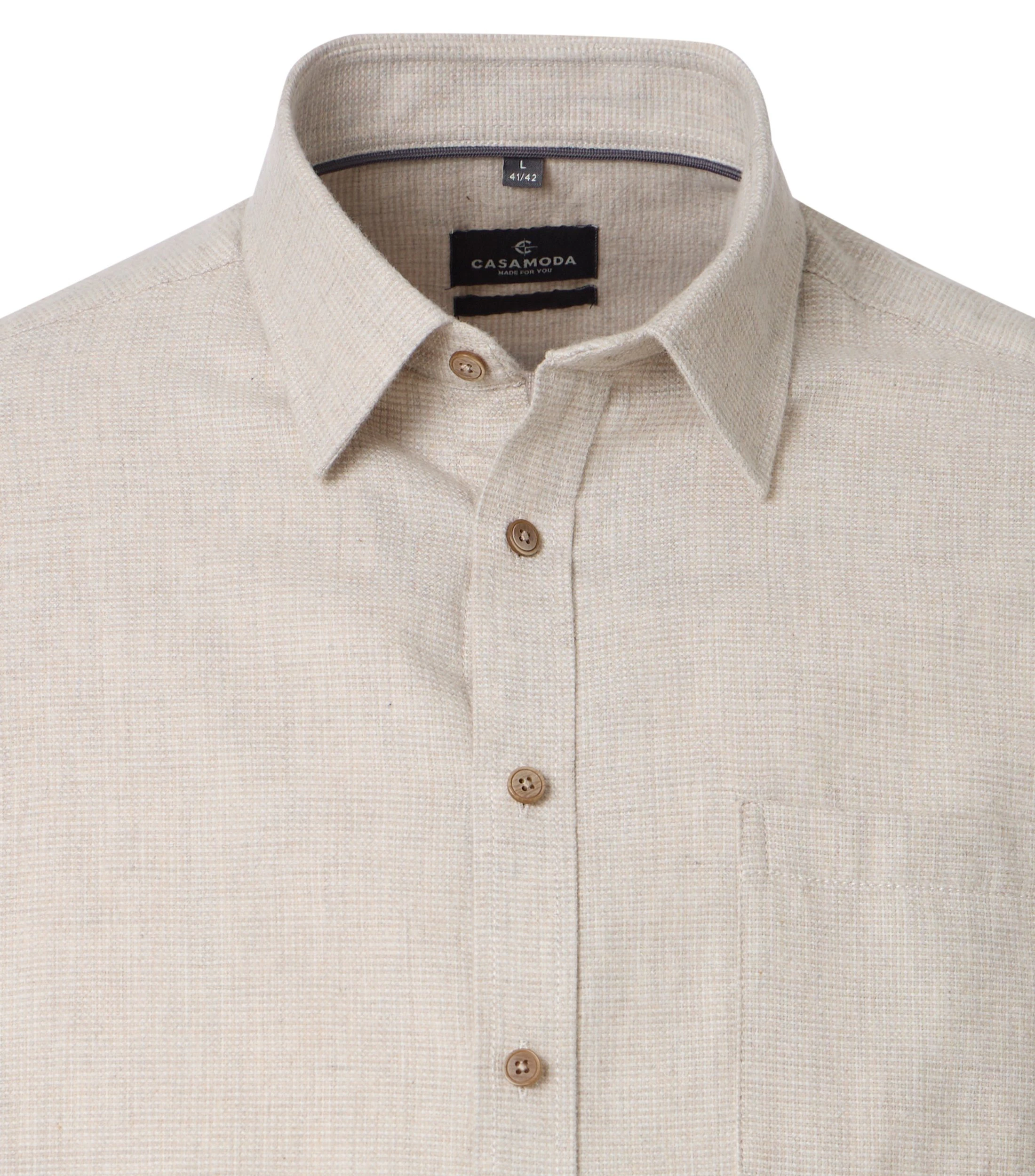 Freizeithemd im unifarbenen Design in der Farbe Beige