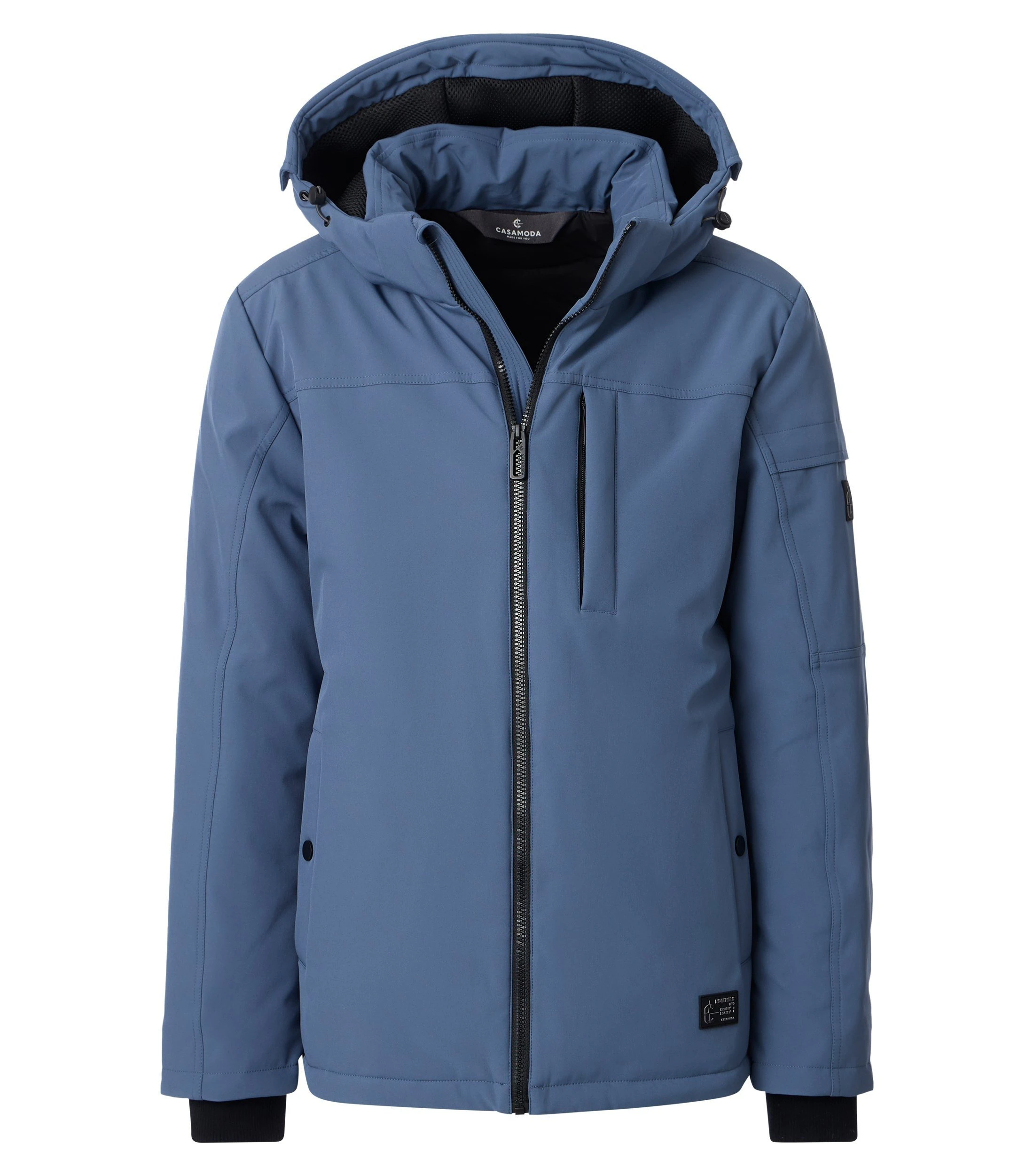 Jacke im unifarbenen Design in der Farbe Blau