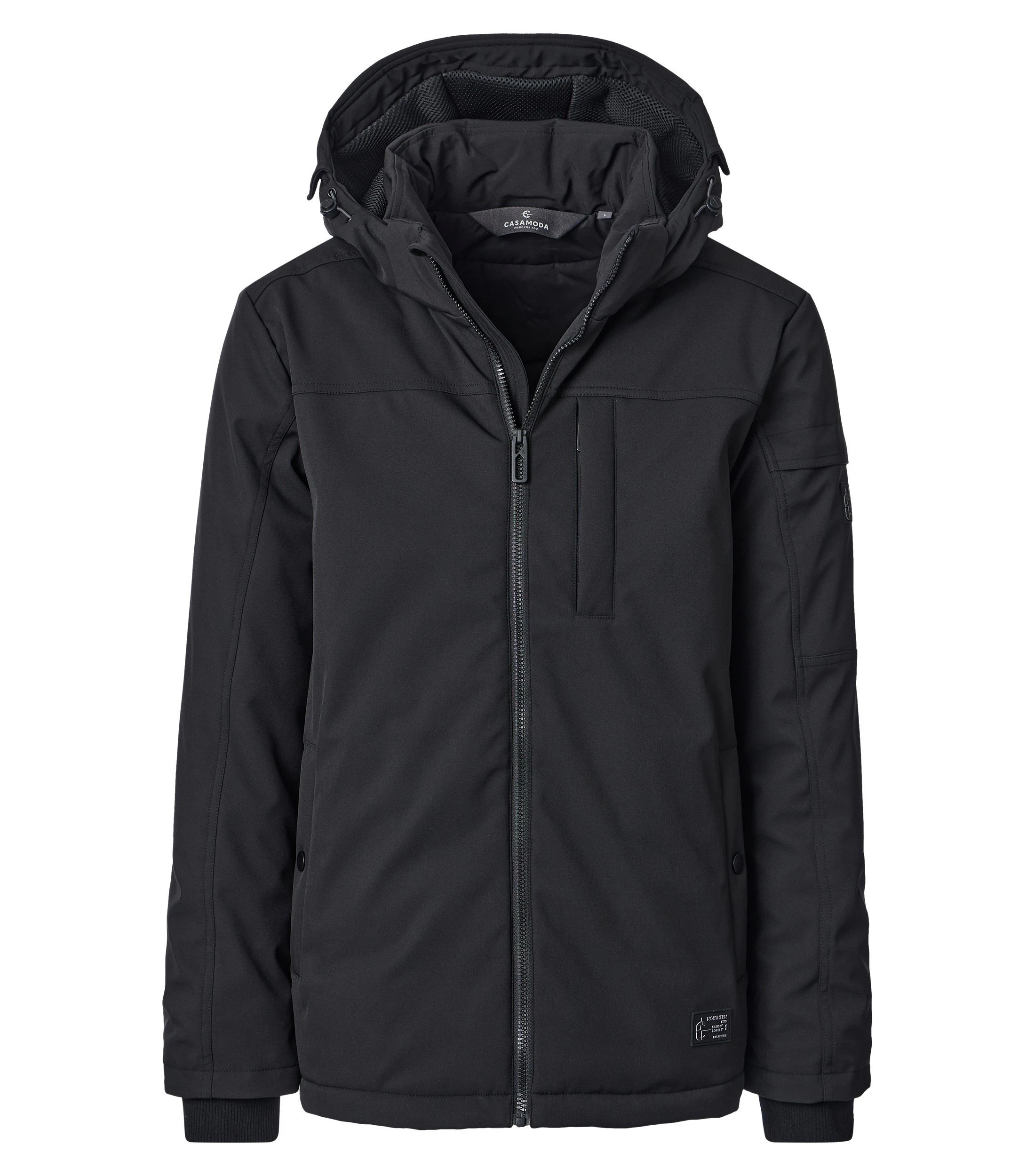 Jacke im unifarbenen Design in der Farbe Schwarz