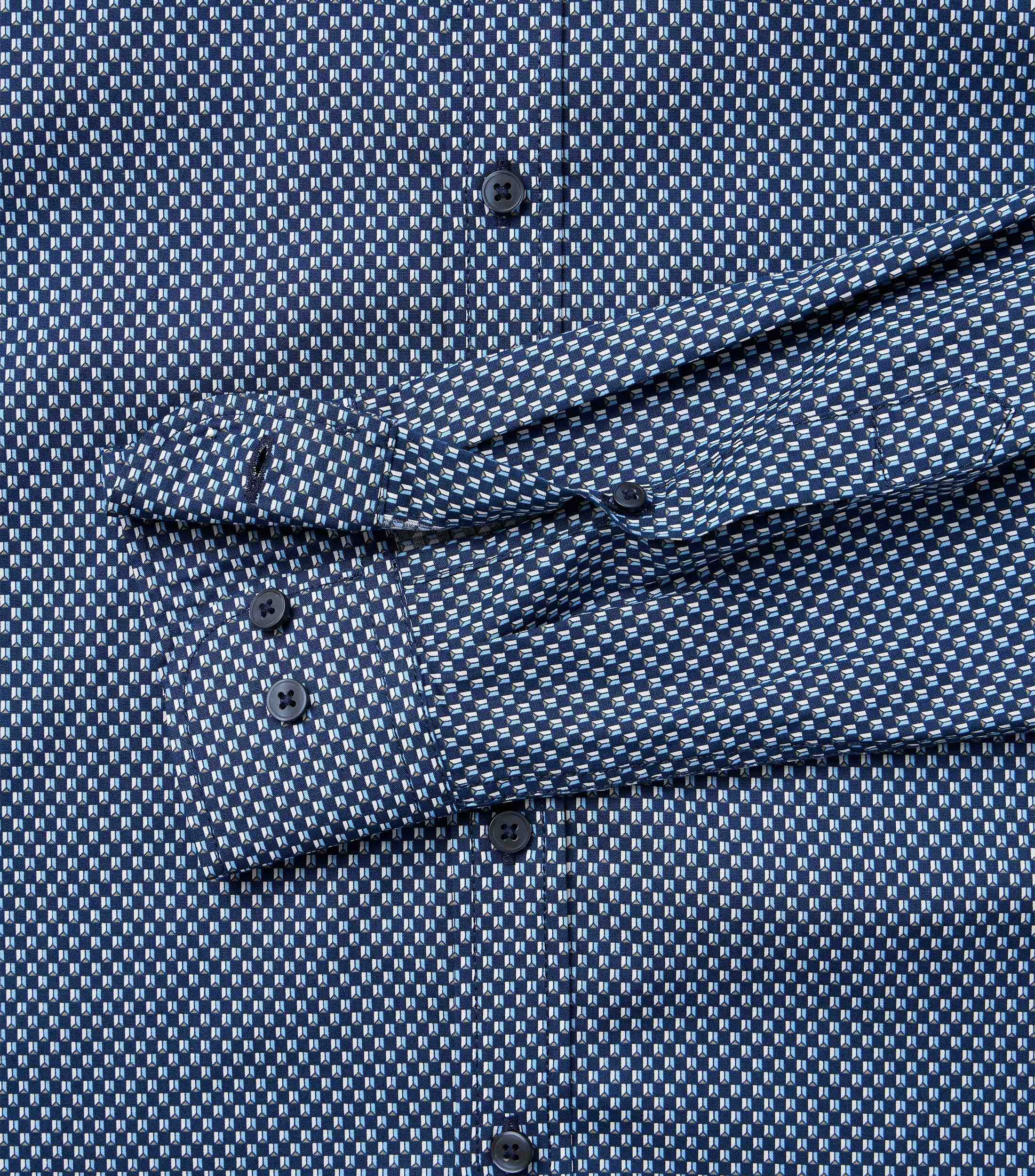 Freizeithemd im Print-Muster in der Farbe Dunkelblau