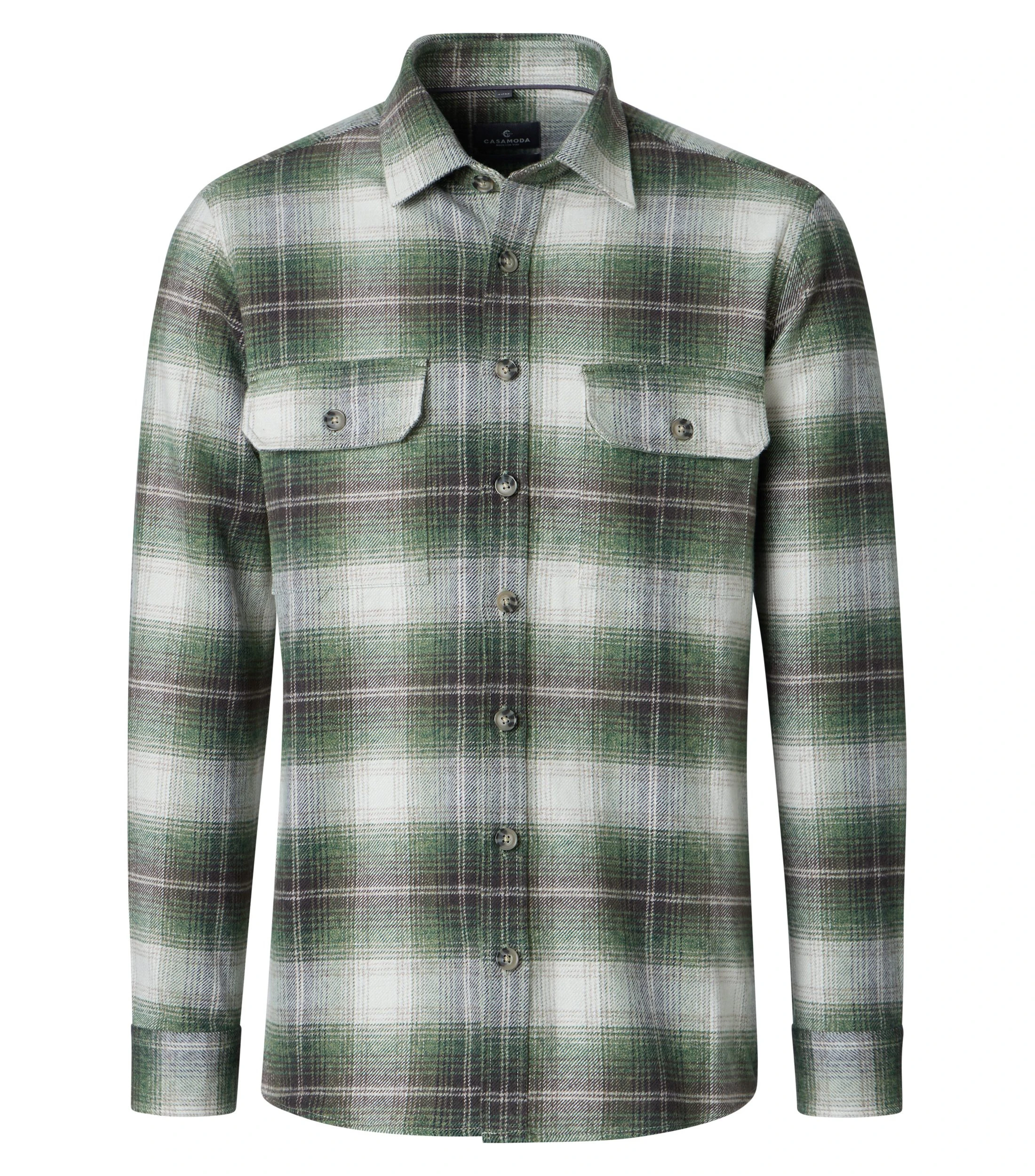Hemdjacke im karierten Muster in der Farbe Grün