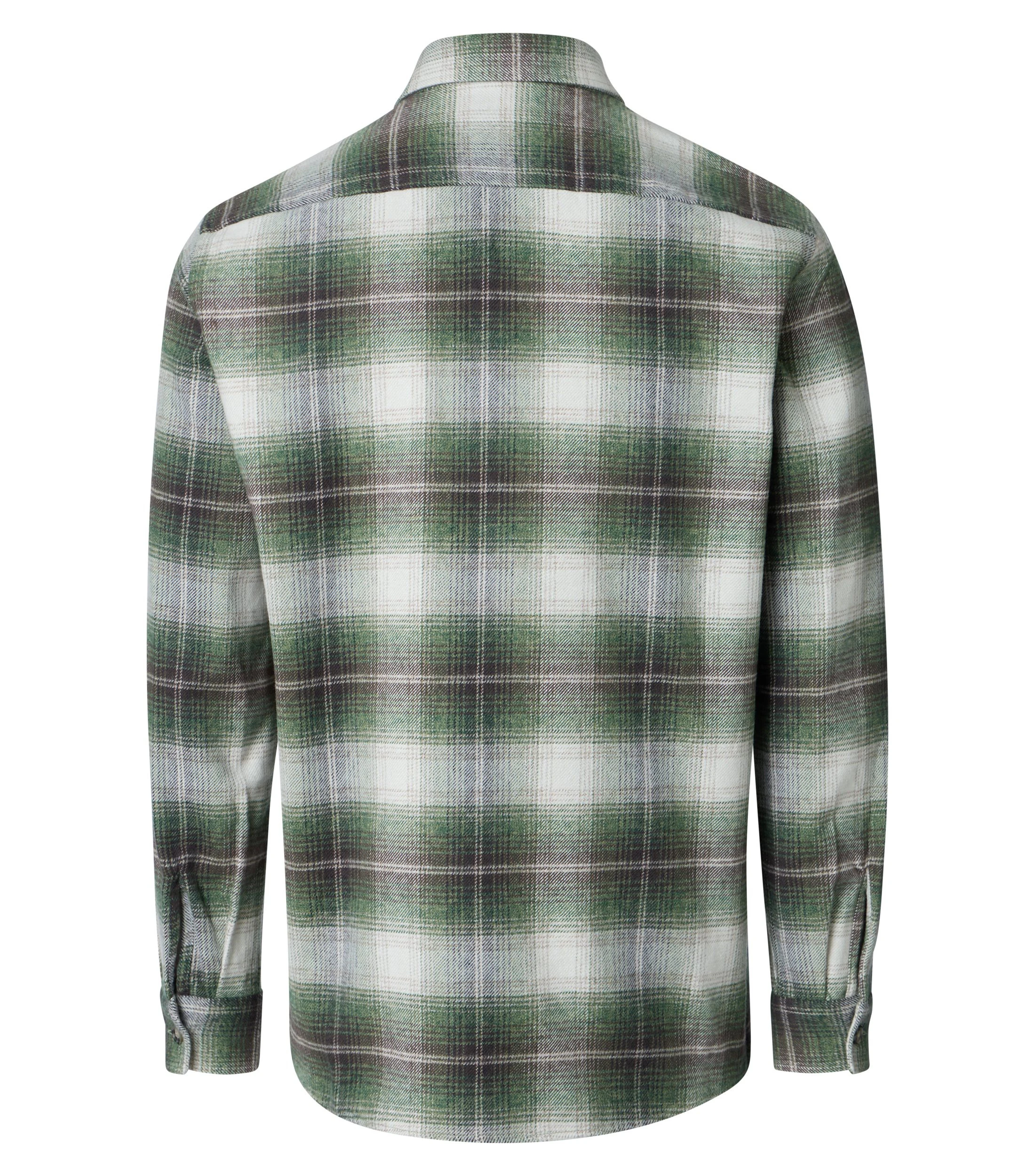 Hemdjacke im karierten Muster in der Farbe Grün