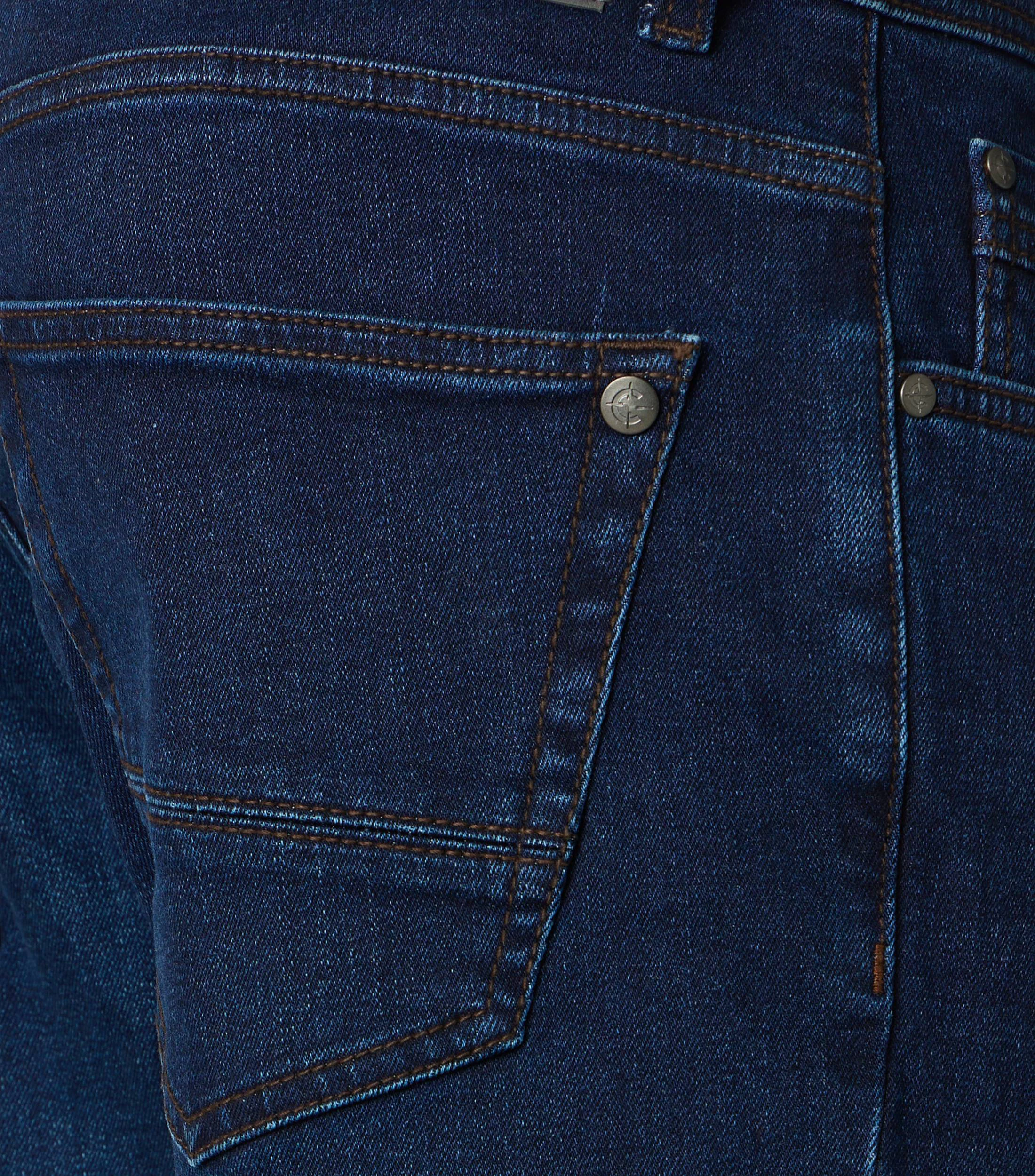Jeans im unifarbenen Design in der Farbe Dunkelblau