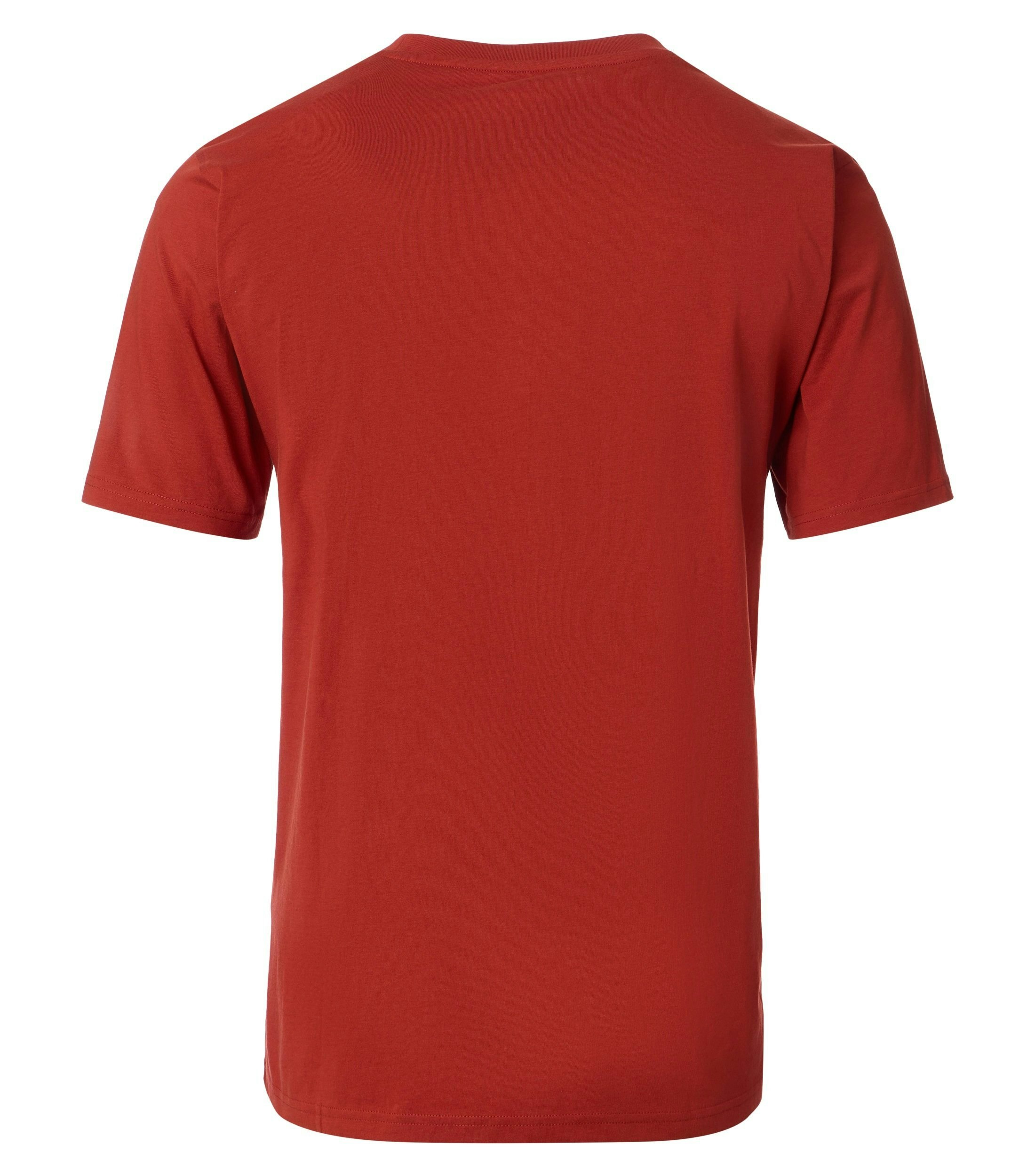 Ein T-Shirt im uni Muster in der Farbe Mittelrot