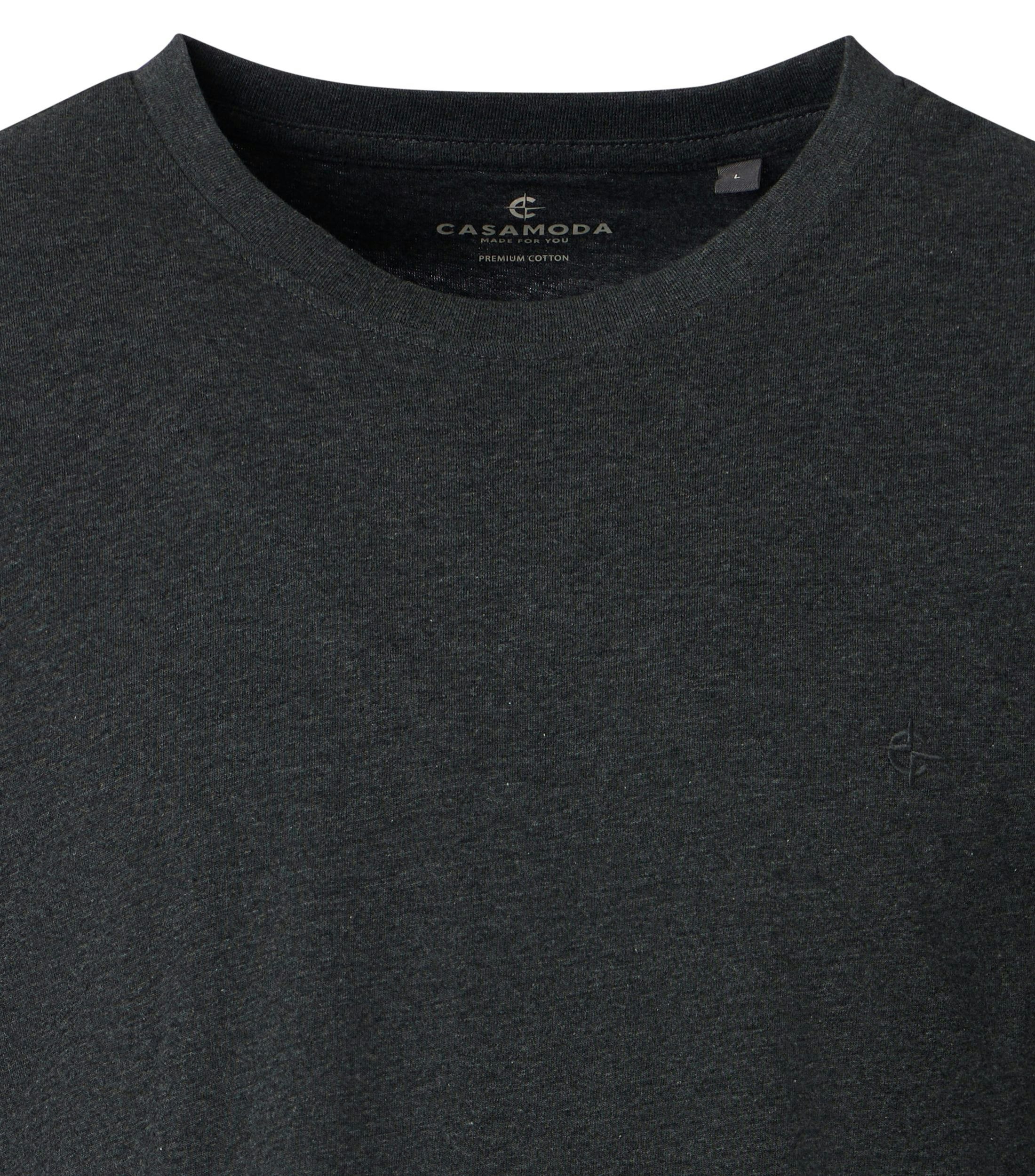Ein T-Shirt im uni Muster in der Farbe Schwarzgrau