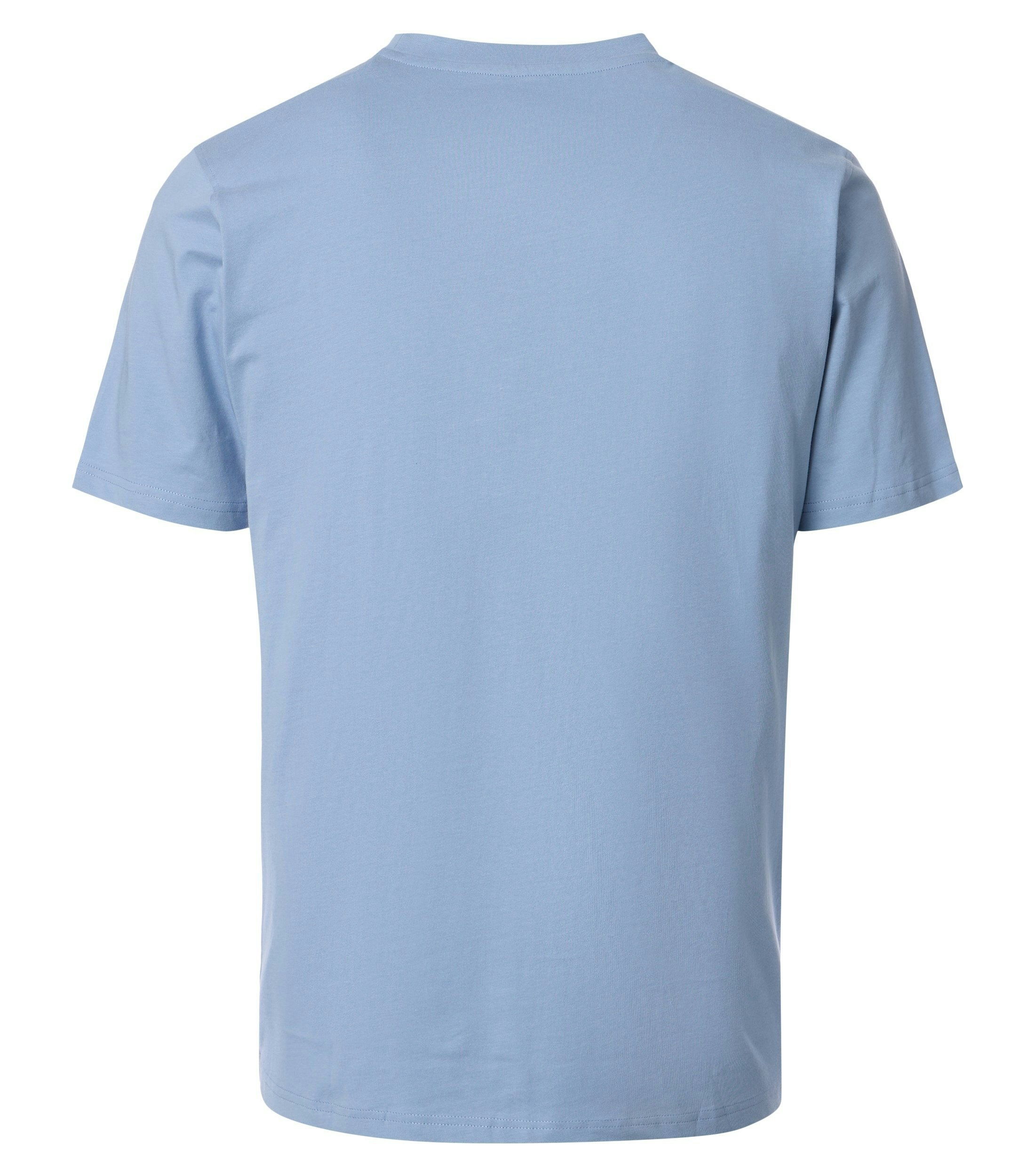 Ein T-Shirt im uni Muster in der Farbe dunkles Mittelblau