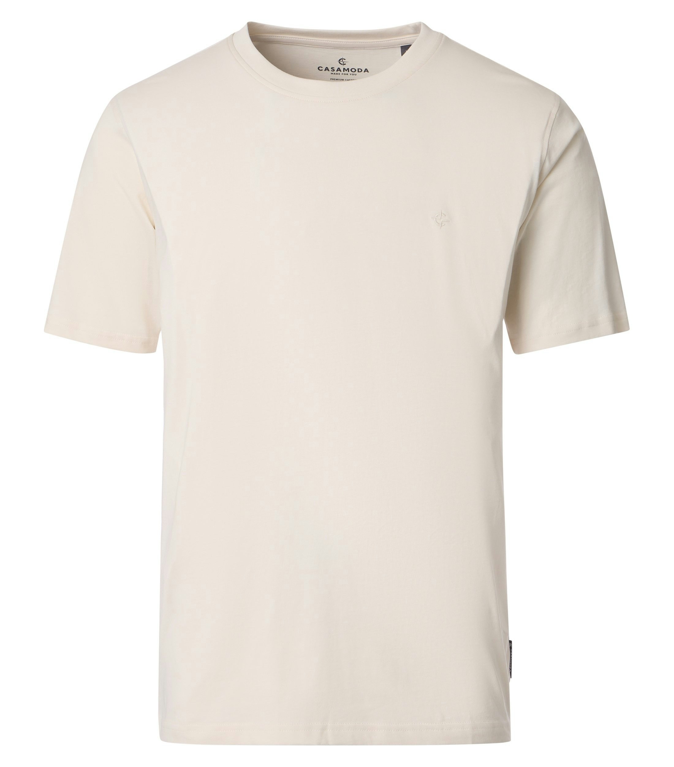 Ein T-Shirt im uni Muster in der Farbe Ivory