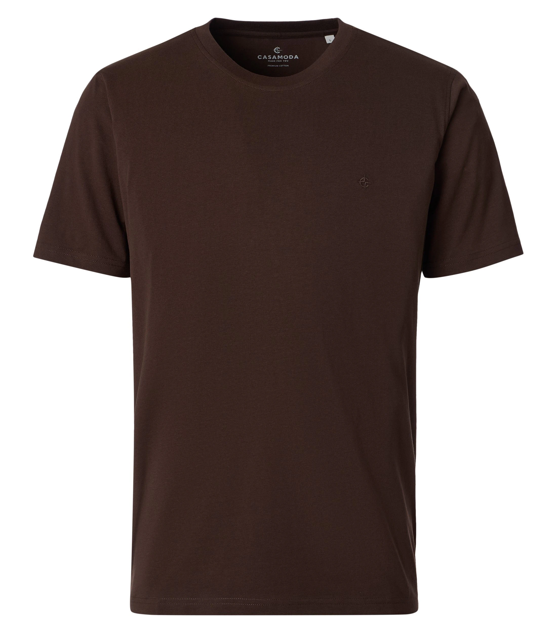 T-Shirt im unifarbenen Design in der Farbe Dunkelbraun