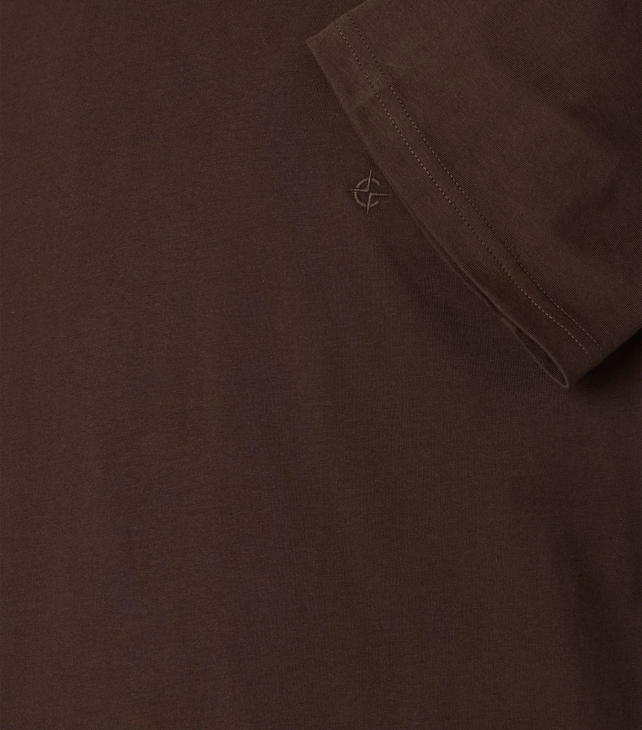 T-Shirt im unifarbenen Design in der Farbe Dunkelbraun