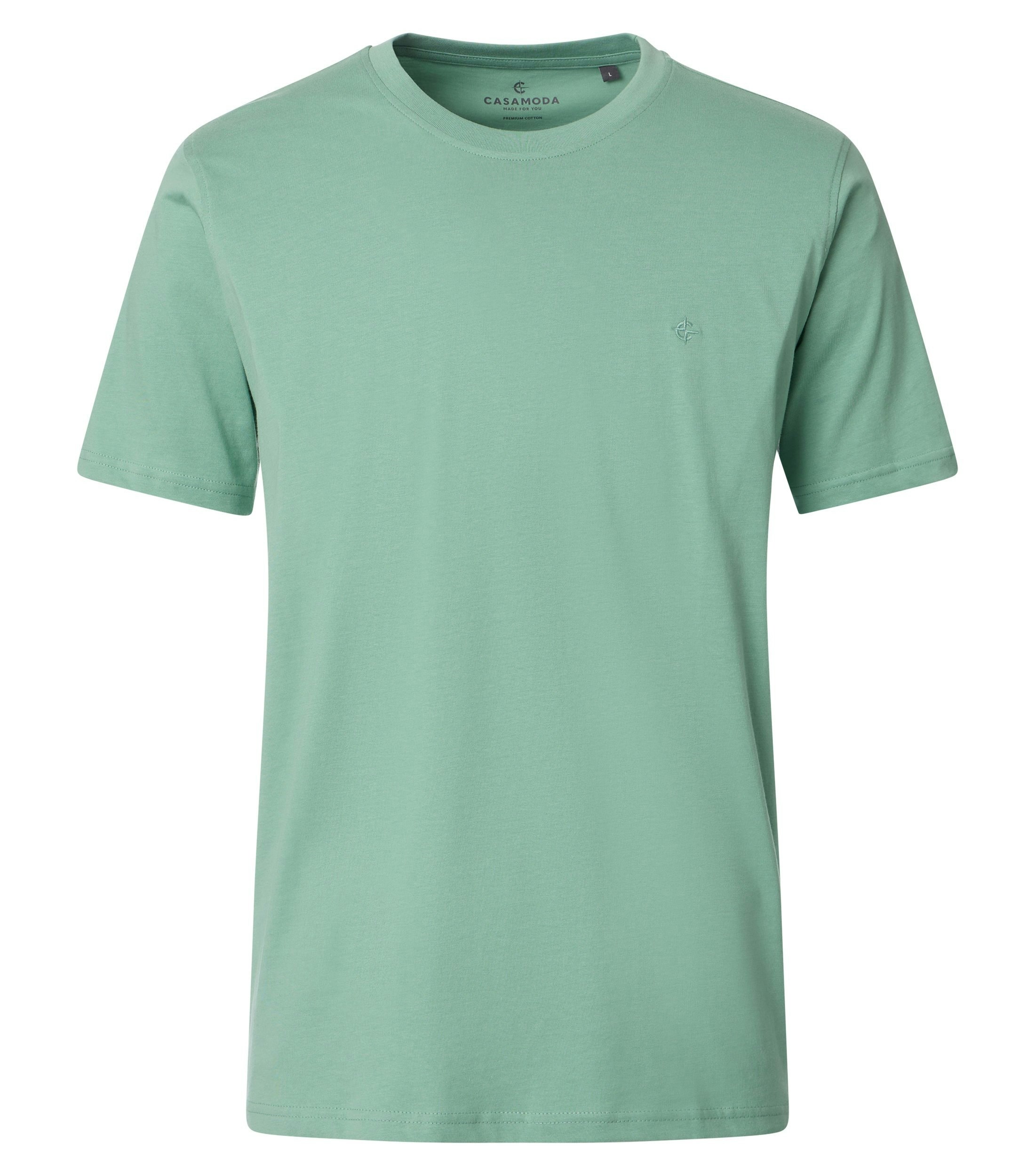 Ein T-Shirt im uni Muster in der Farbe Mint