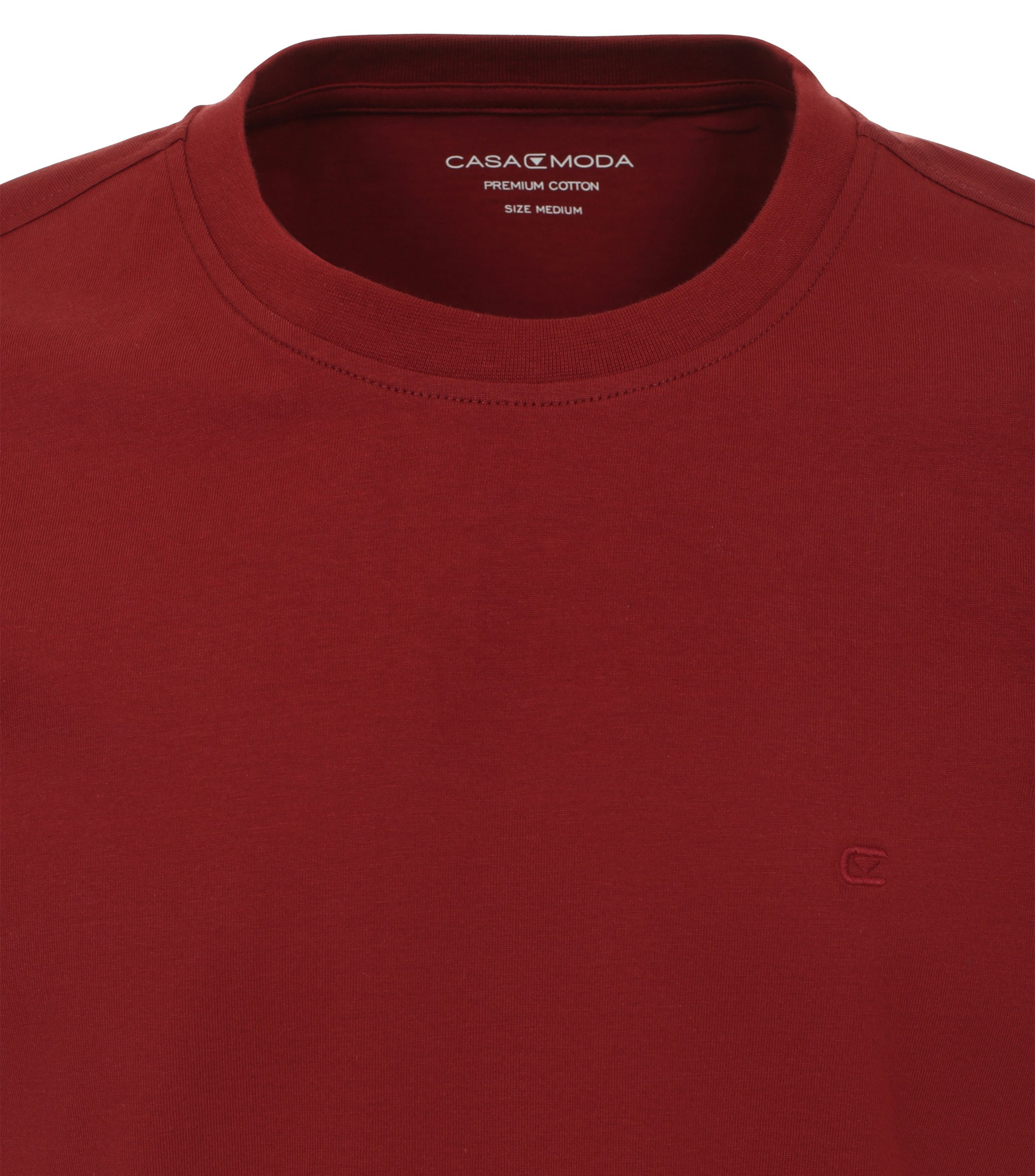 T-Shirt im unifarbenen Design in der Farbe Rot