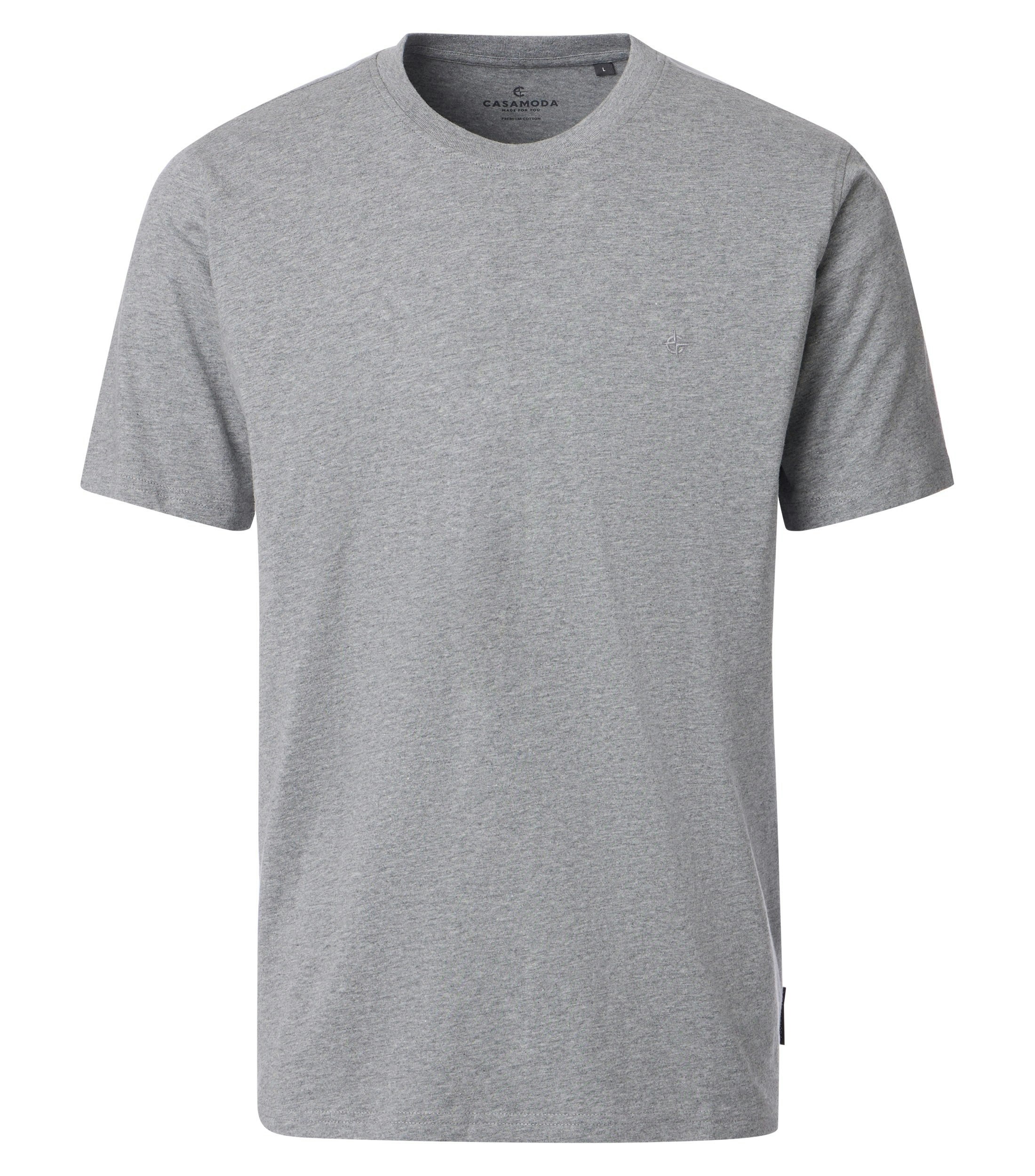 Ein T-Shirt im uni Muster in der Farbe Mittelgrau