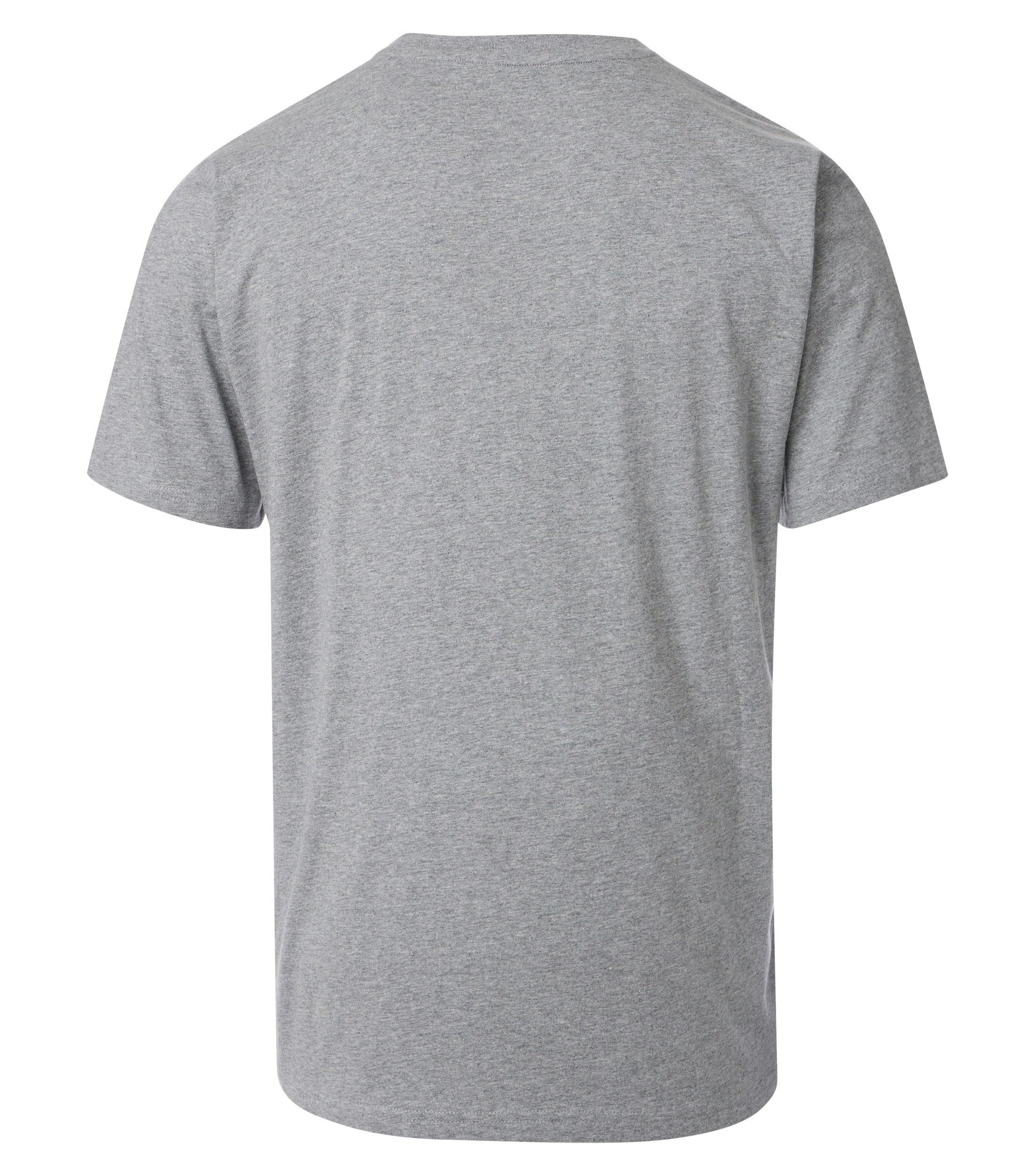 Ein T-Shirt im uni Muster in der Farbe Mittelgrau