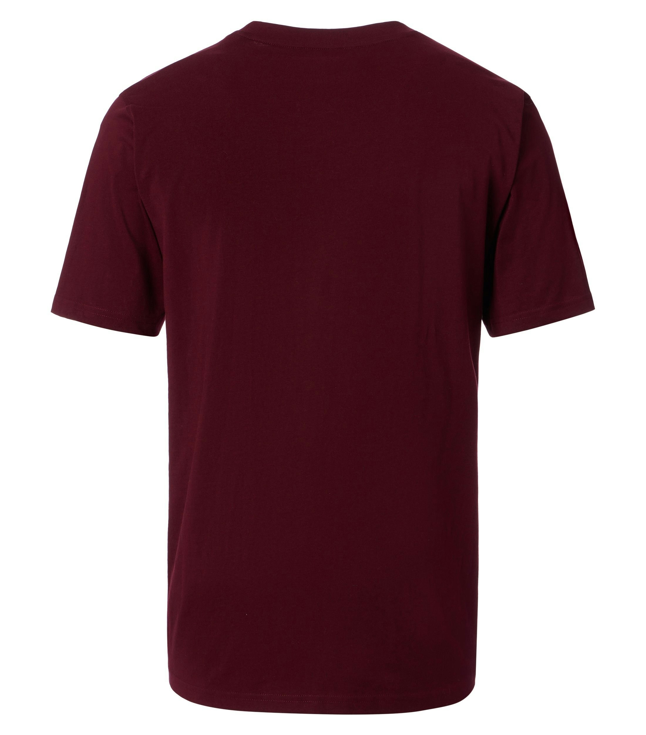 Ein T-Shirt im uni Muster in der Farbe Dunkelrot