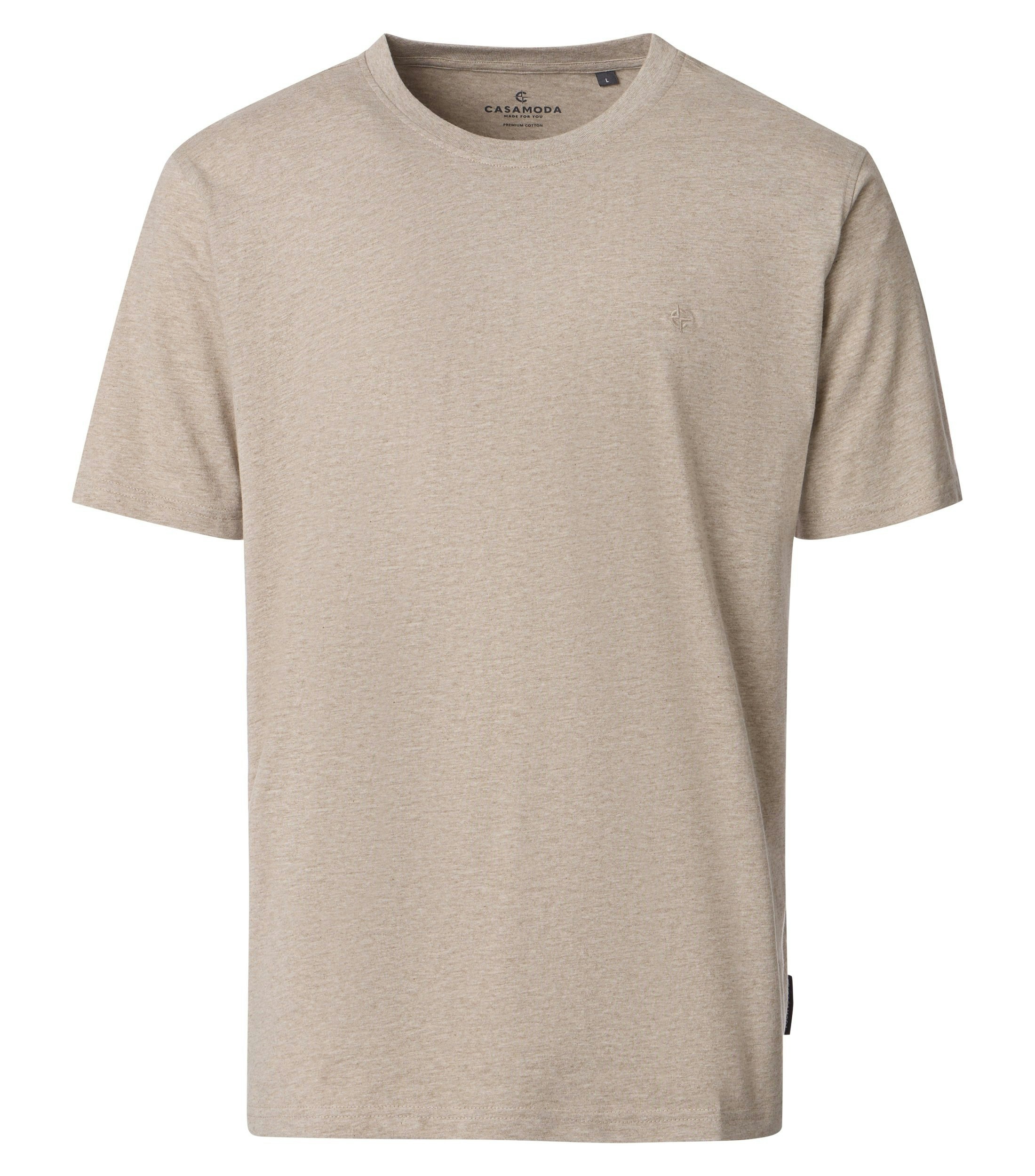 Ein T-Shirt im uni Muster in der Farbe Hellbraun