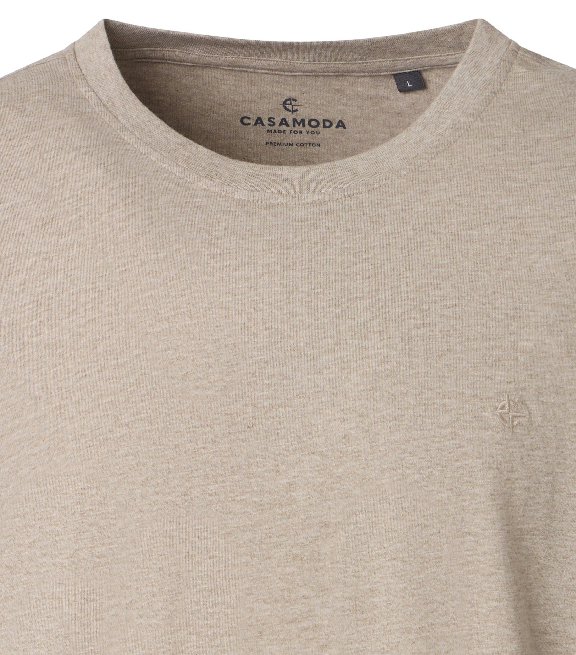 Ein T-Shirt im uni Muster in der Farbe Hellbraun