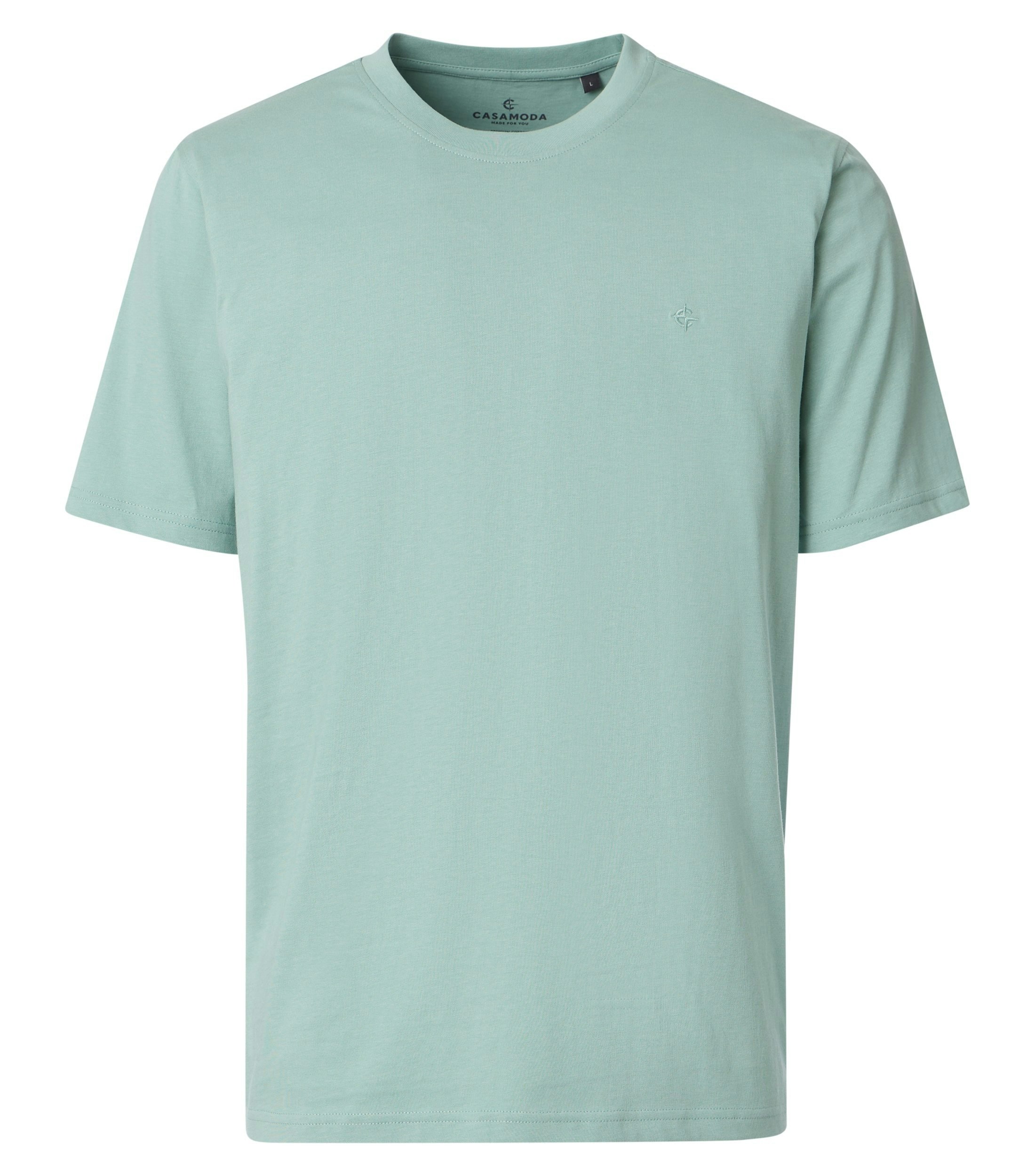 T-Shirt im unifarbenen Design in der Farbe Eukalyptus