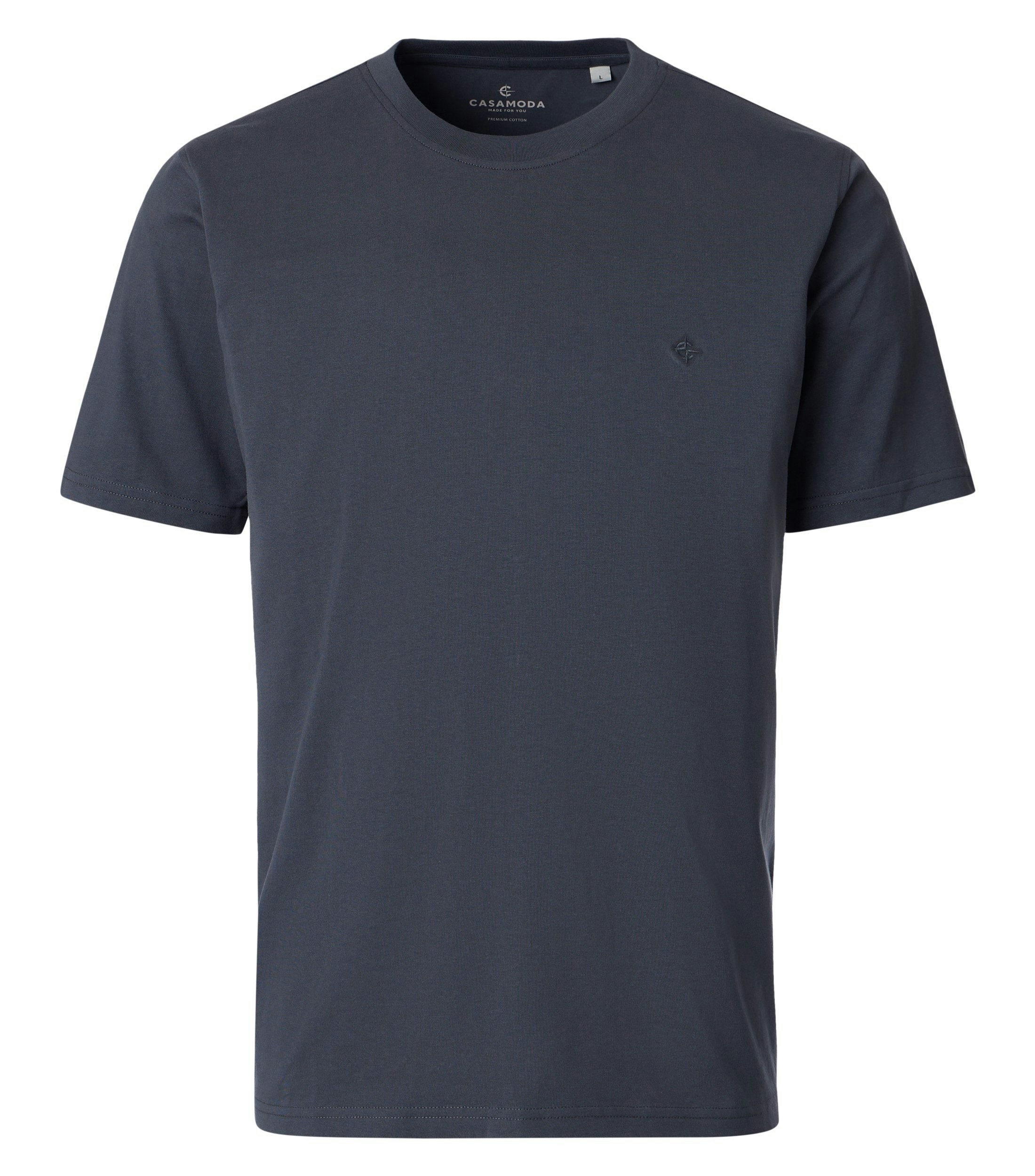 T-Shirt im unifarbenen Design in der Farbe Graphitgrau