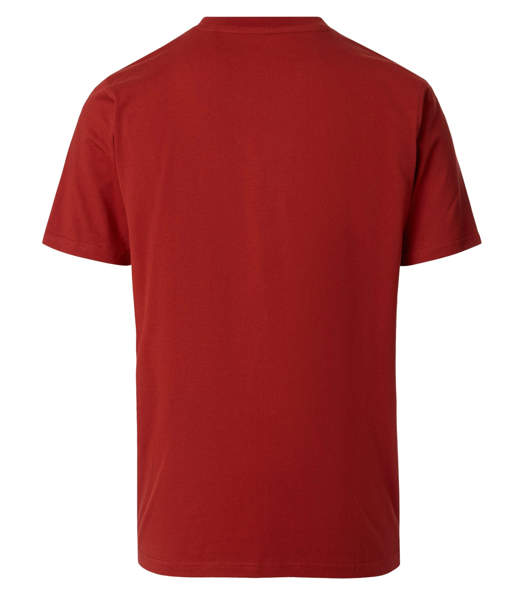 T-Shirt im unifarbenen Design in der Farbe Kirschrot
