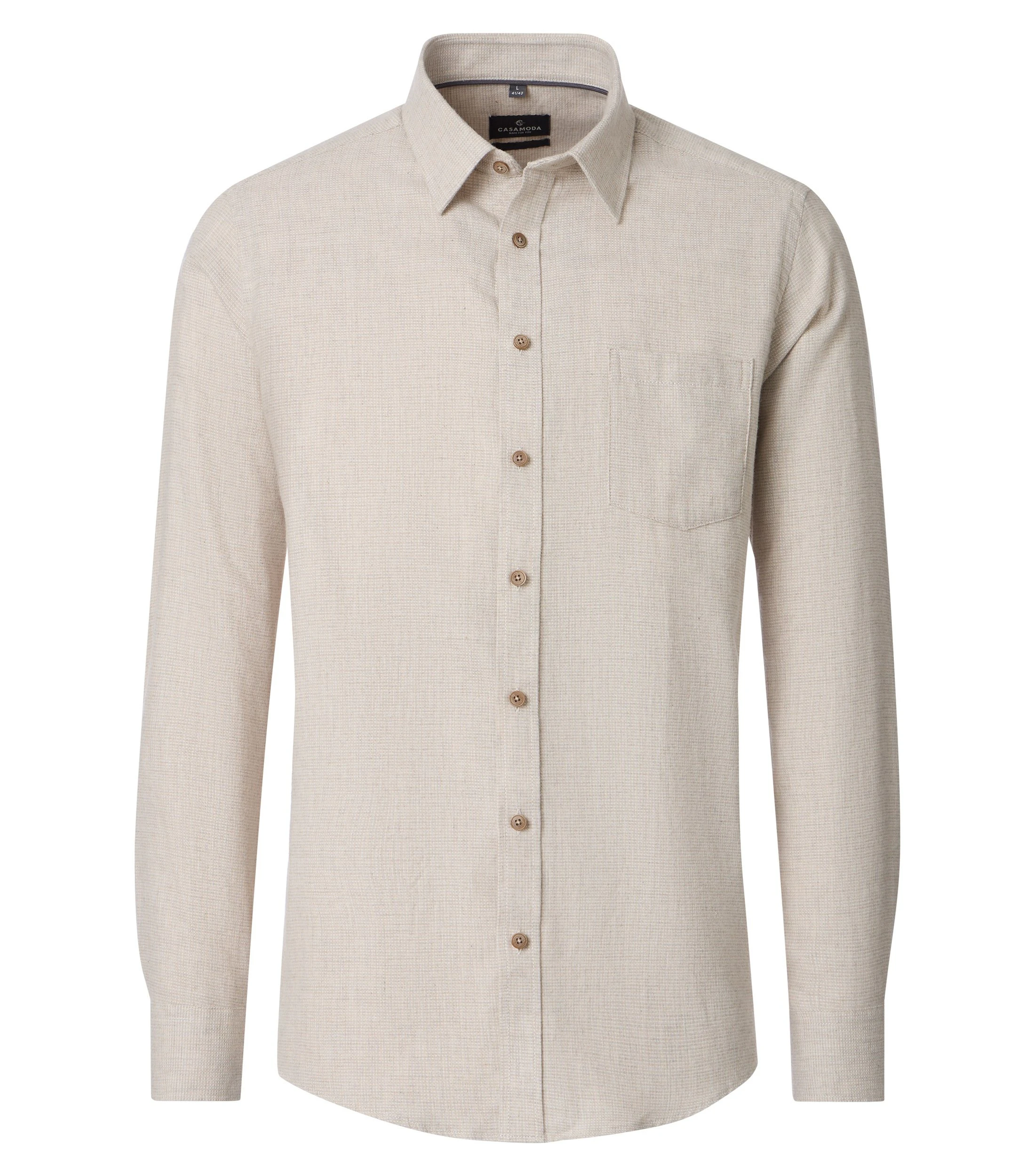 Freizeithemd im unifarbenen Design in der Farbe Beige