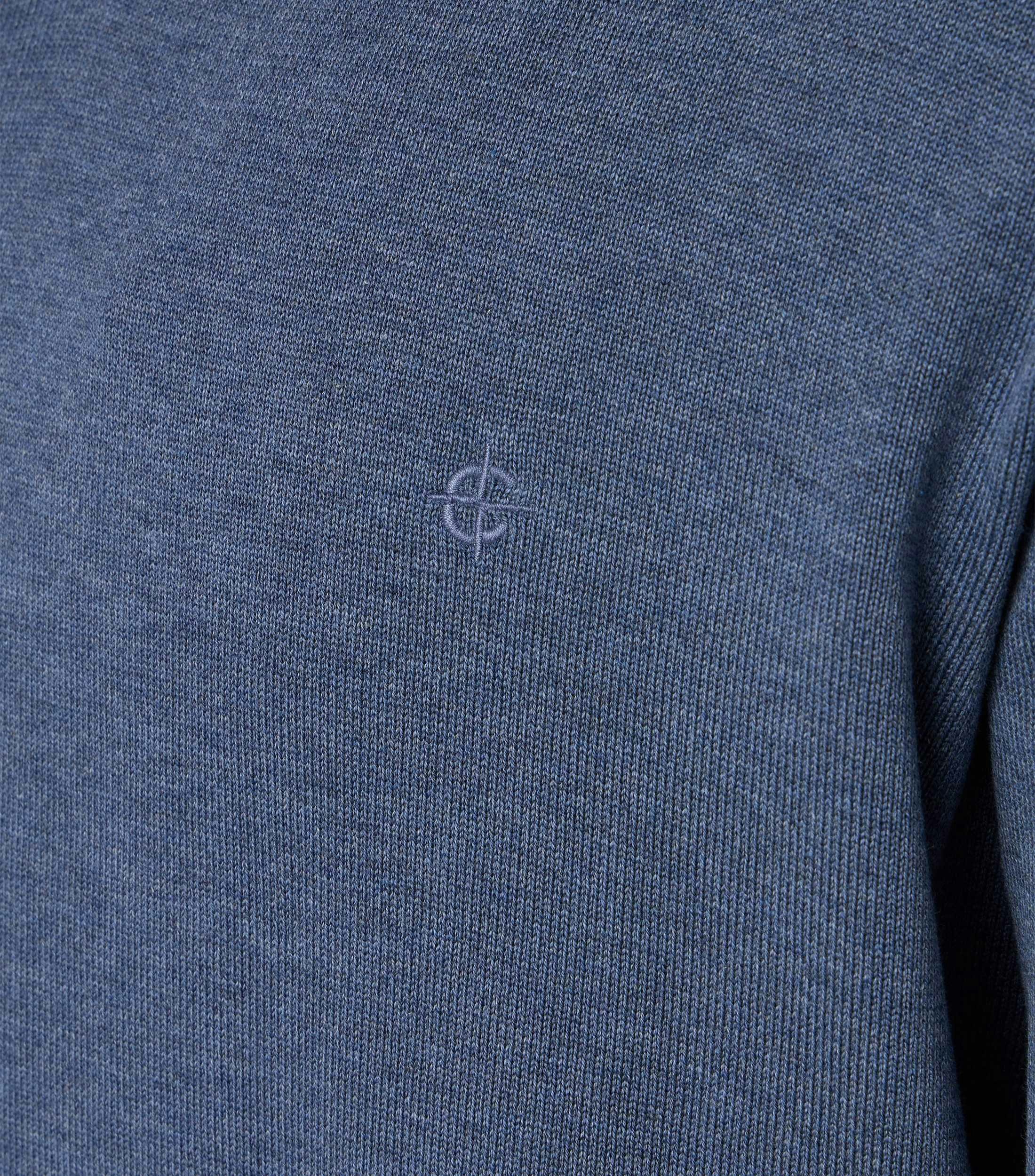 Pullover im unifarbenen Design in der Farbe graues Mittelblau