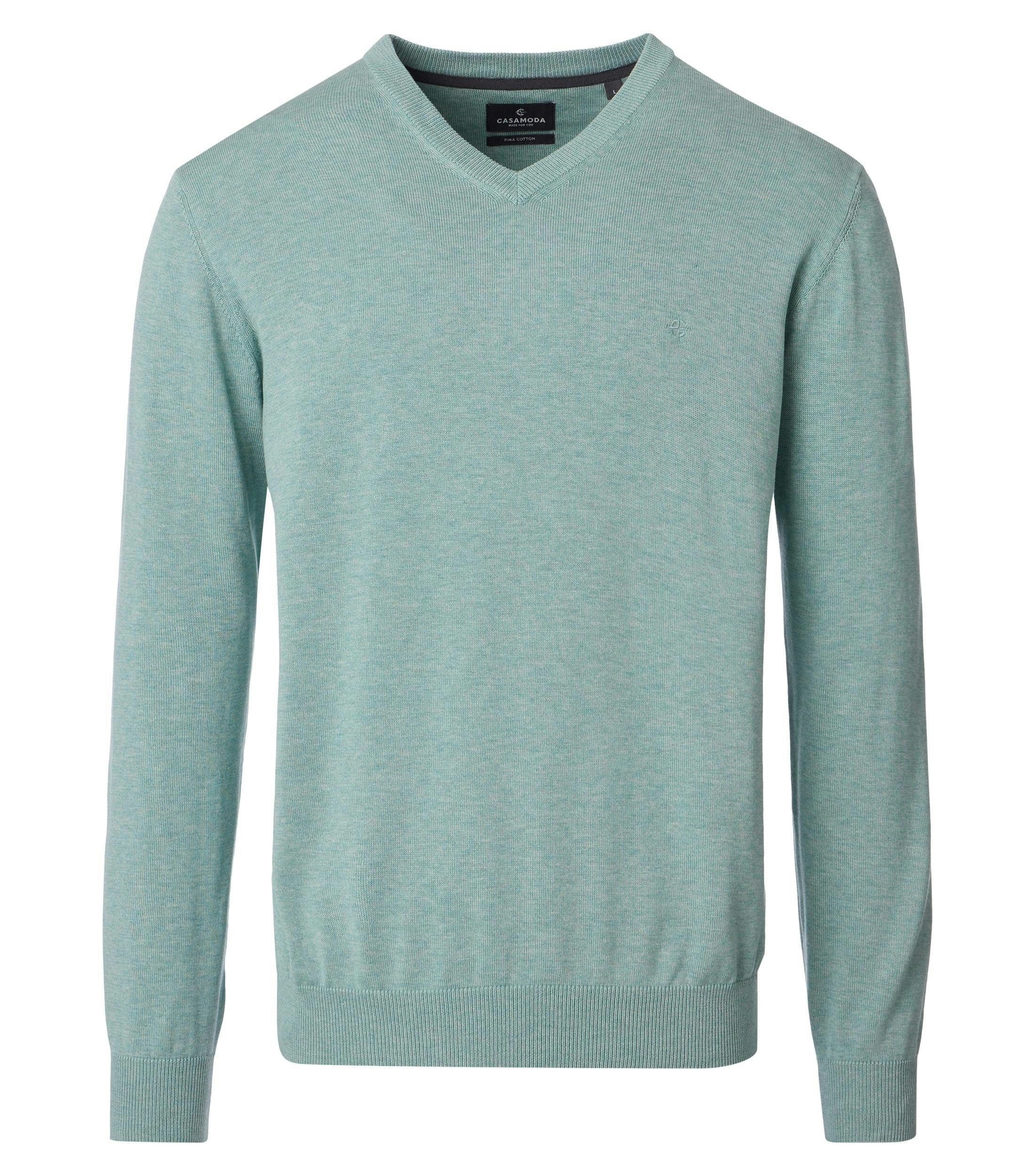 Ein Pullover im uni Muster in der Farbe Mint