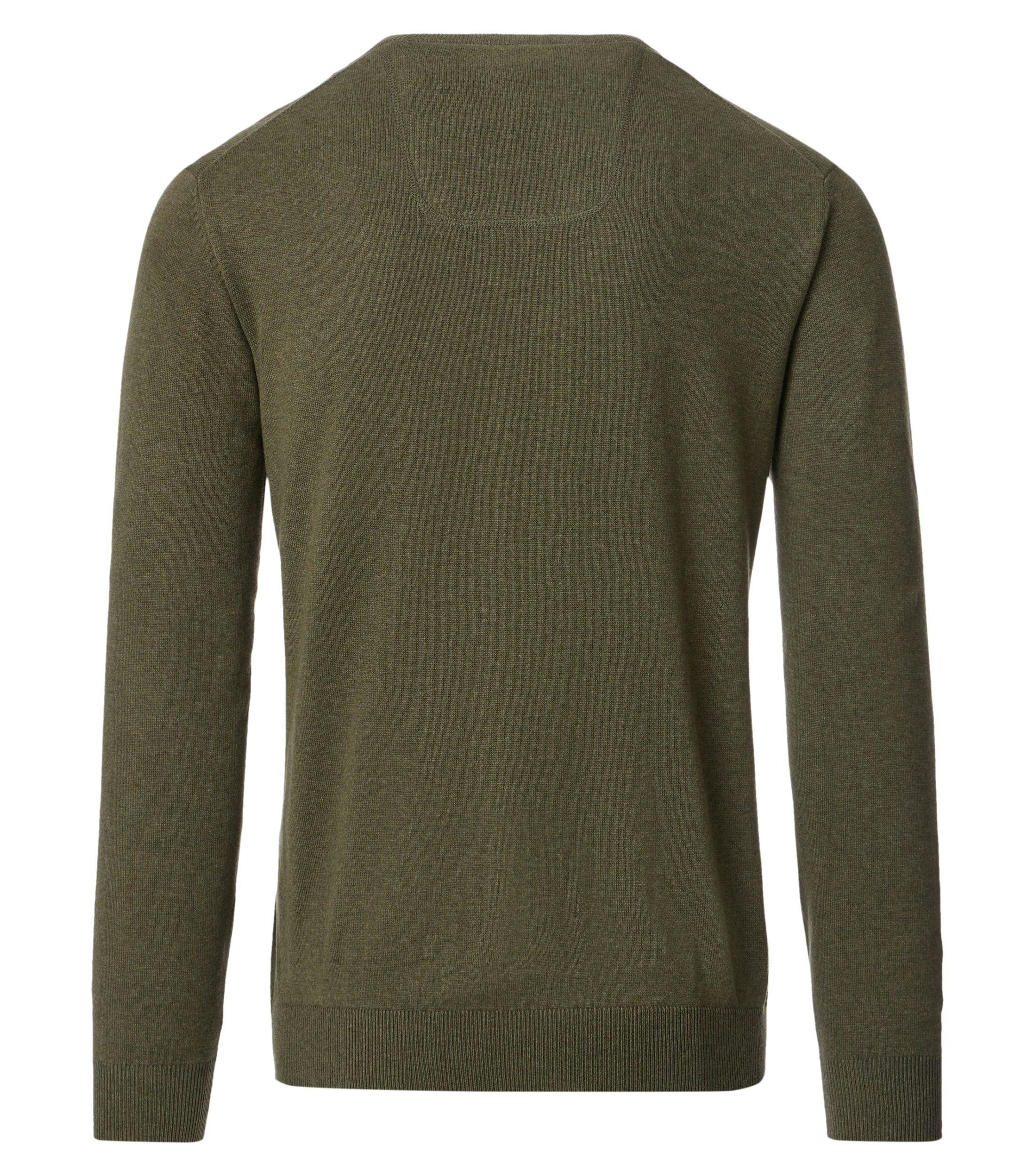 Das Model trägt ein Pullover im uni Muster in der Farbe dunkles Türkis