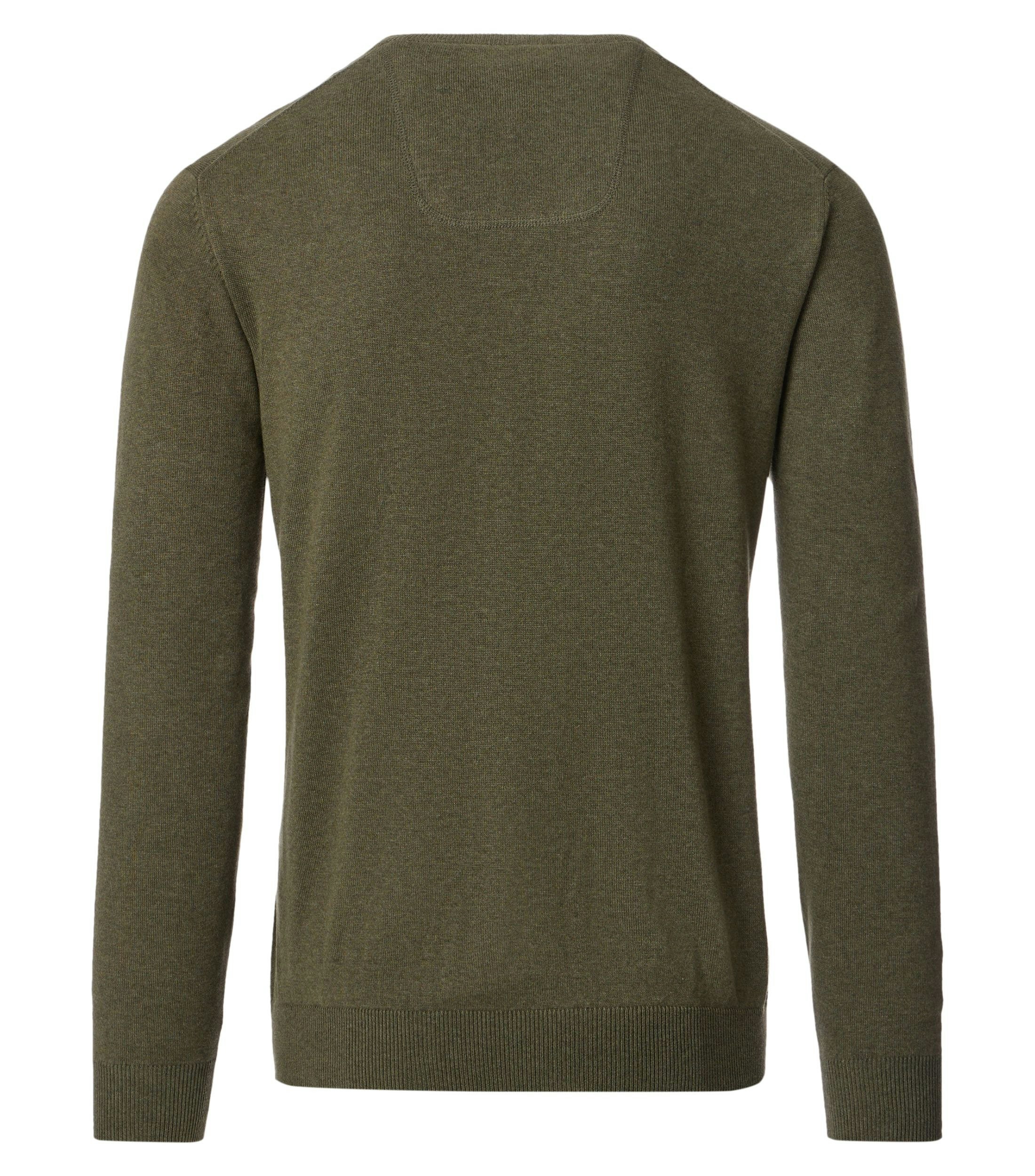 Das Model trägt ein Pullover im uni Muster in der Farbe dunkles Türkis
