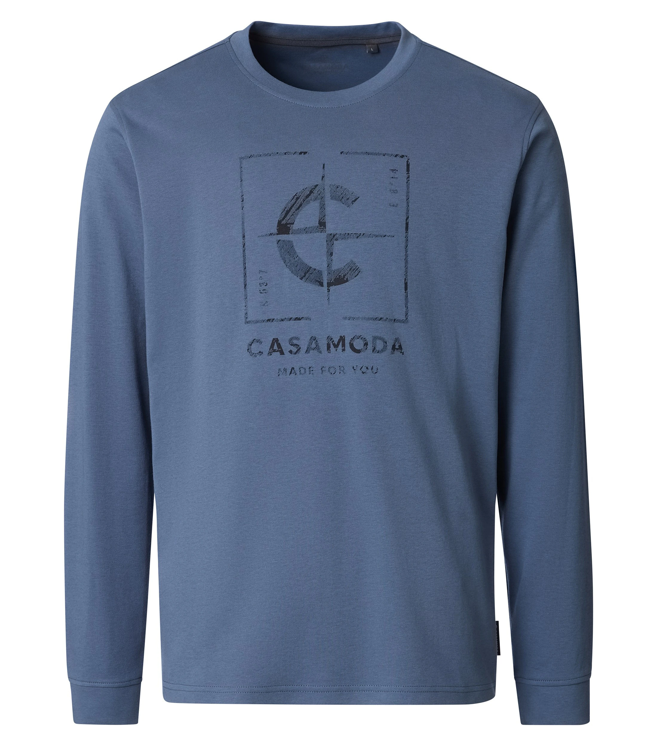 T-Shirt im unifarbenen Design in der Farbe Blau