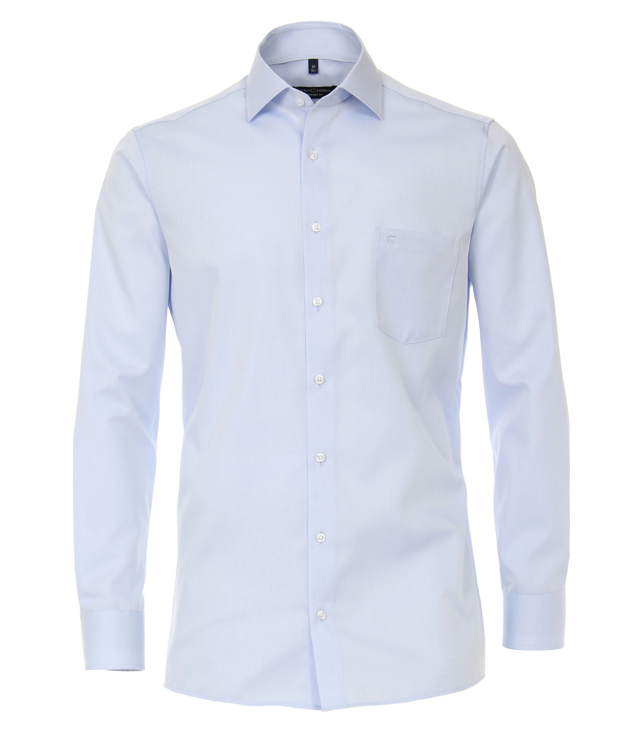 Ein Businesshemd im uni Muster in der Farbe Himmelblau