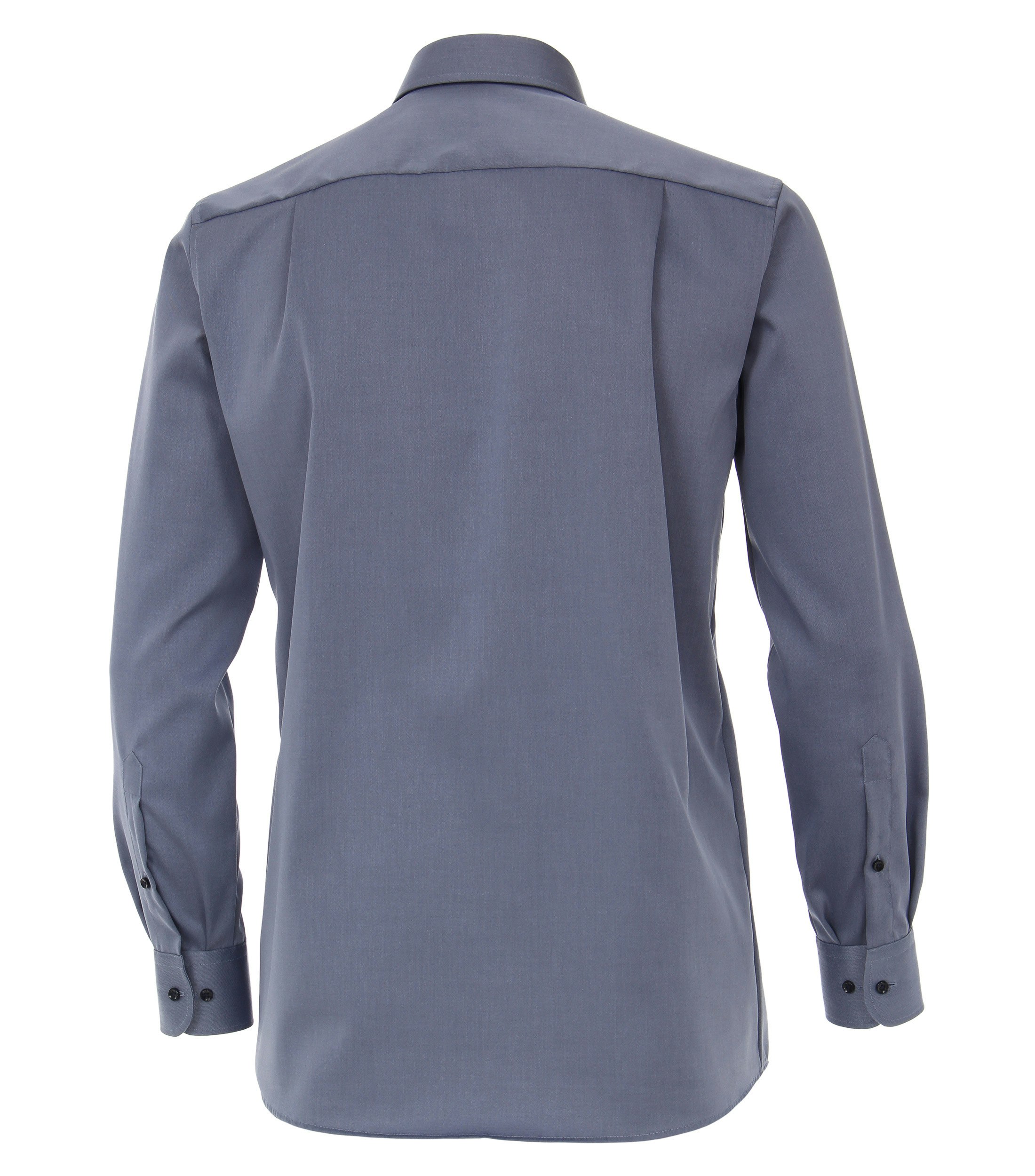 Businesshemd im unifarbenen Design in der Farbe graues Mittelblau
