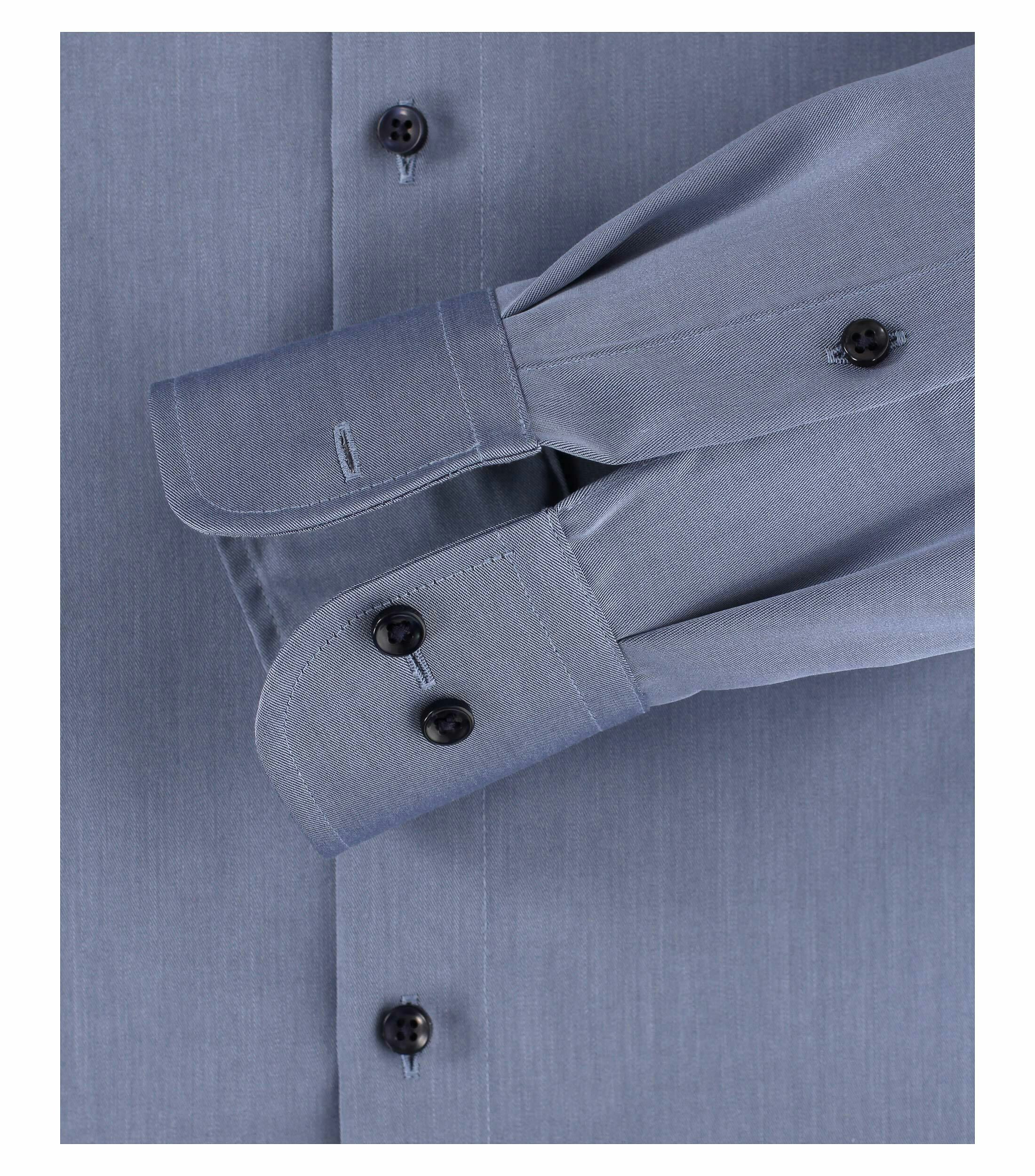 Businesshemd im unifarbenen Design in der Farbe graues Mittelblau