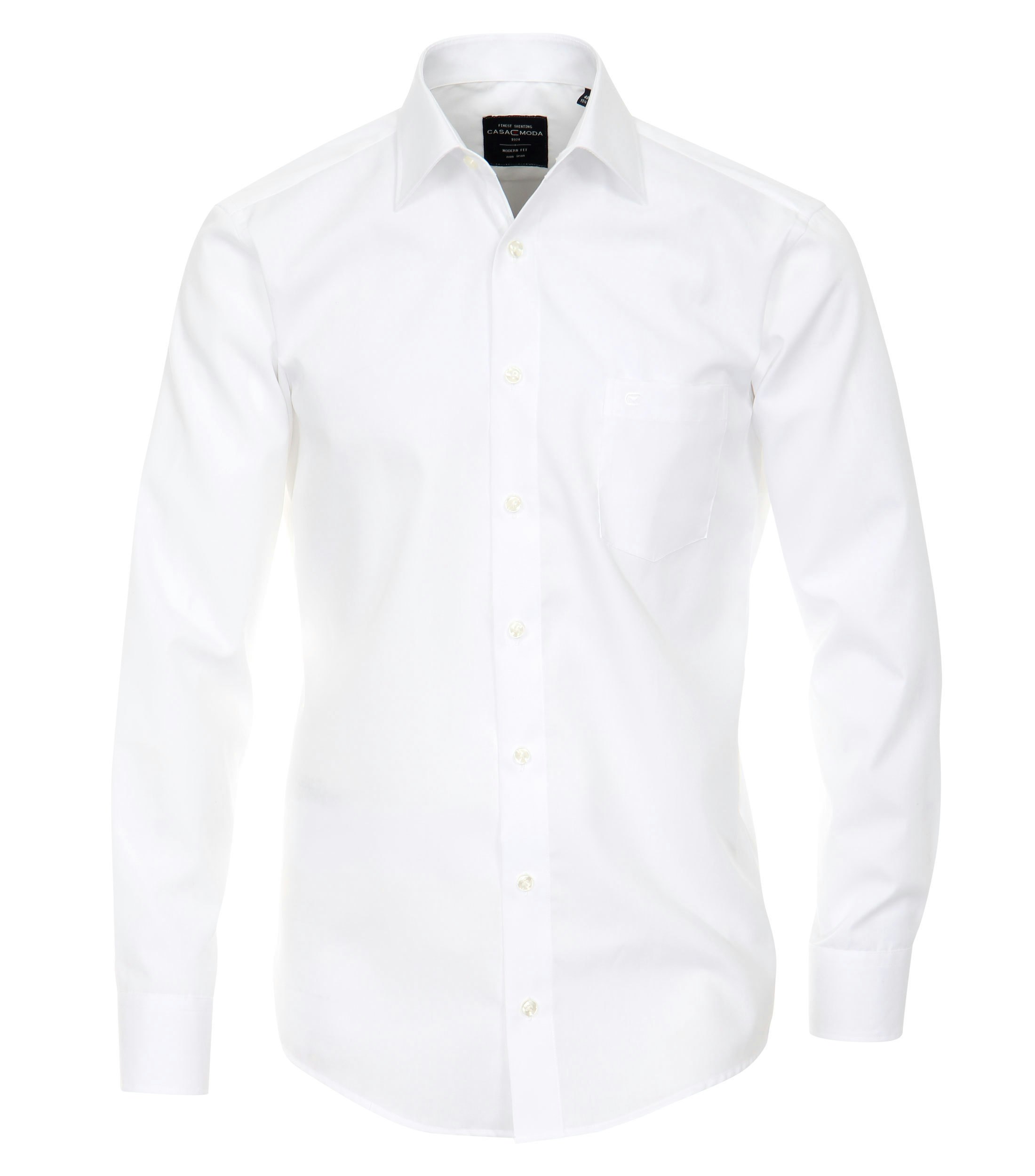 Ein Businesshemd im uni Muster in der Farbe Weiß