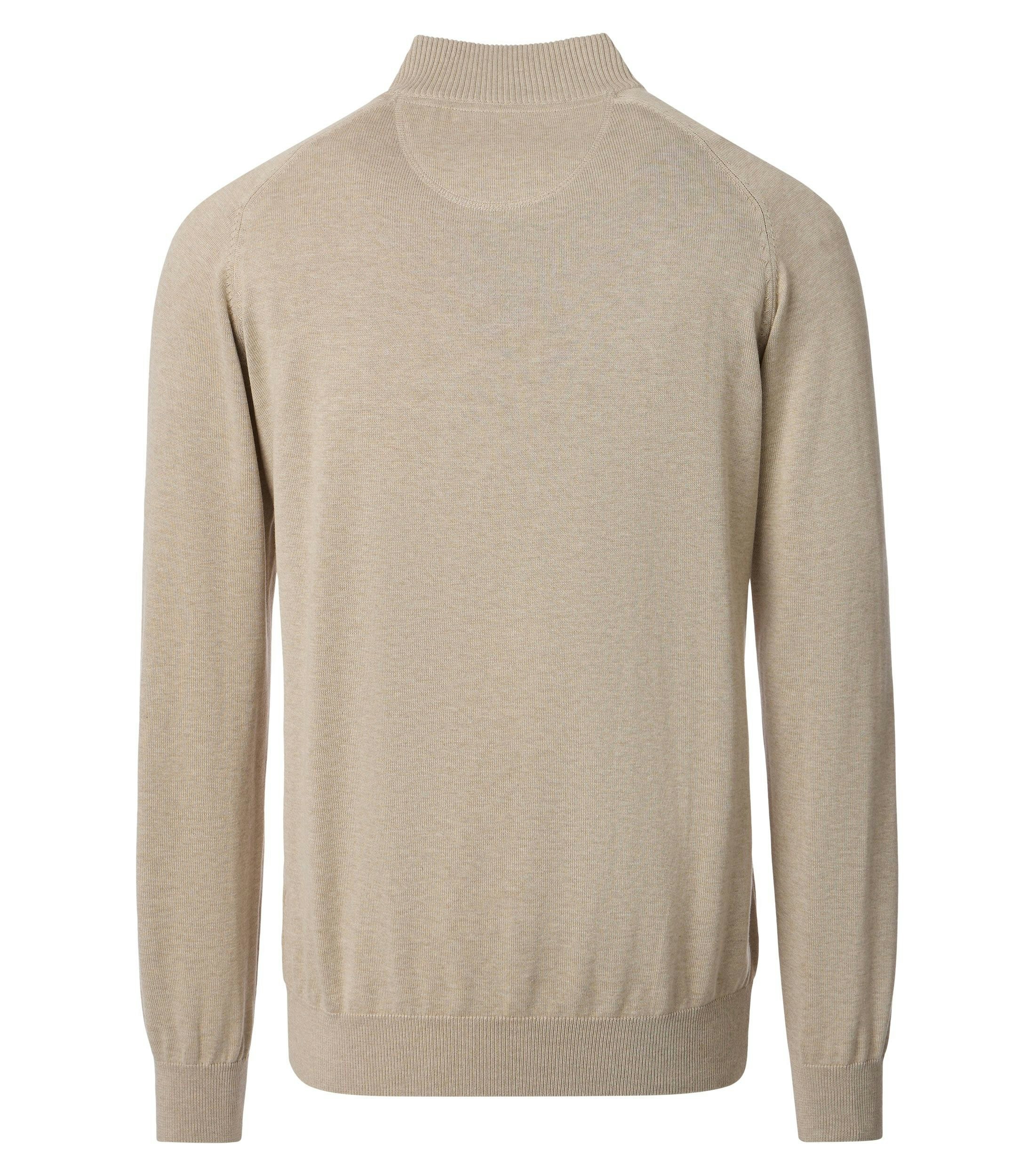 Eine Strickjacke im uni Muster in der Farbe Champagner Beige