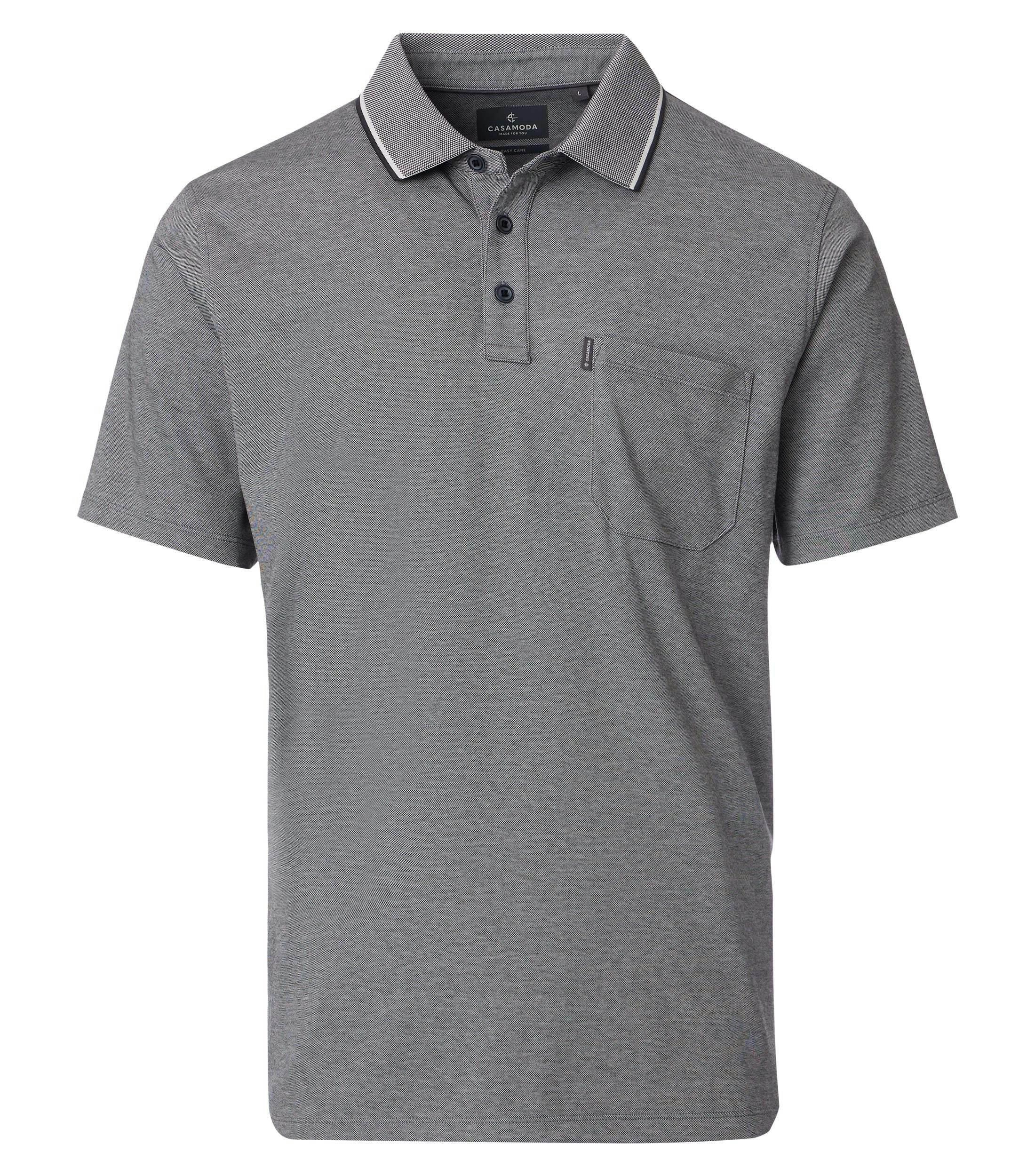 Ein Polo-Shirt im uni Muster in der Farbe Grau