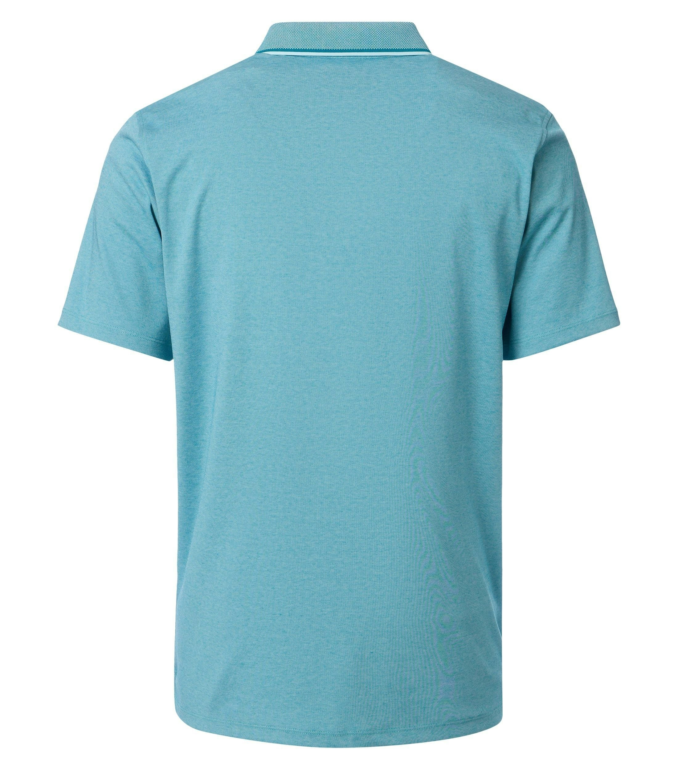 Ein Polo-Shirt im uni Muster in der Farbe Türkis