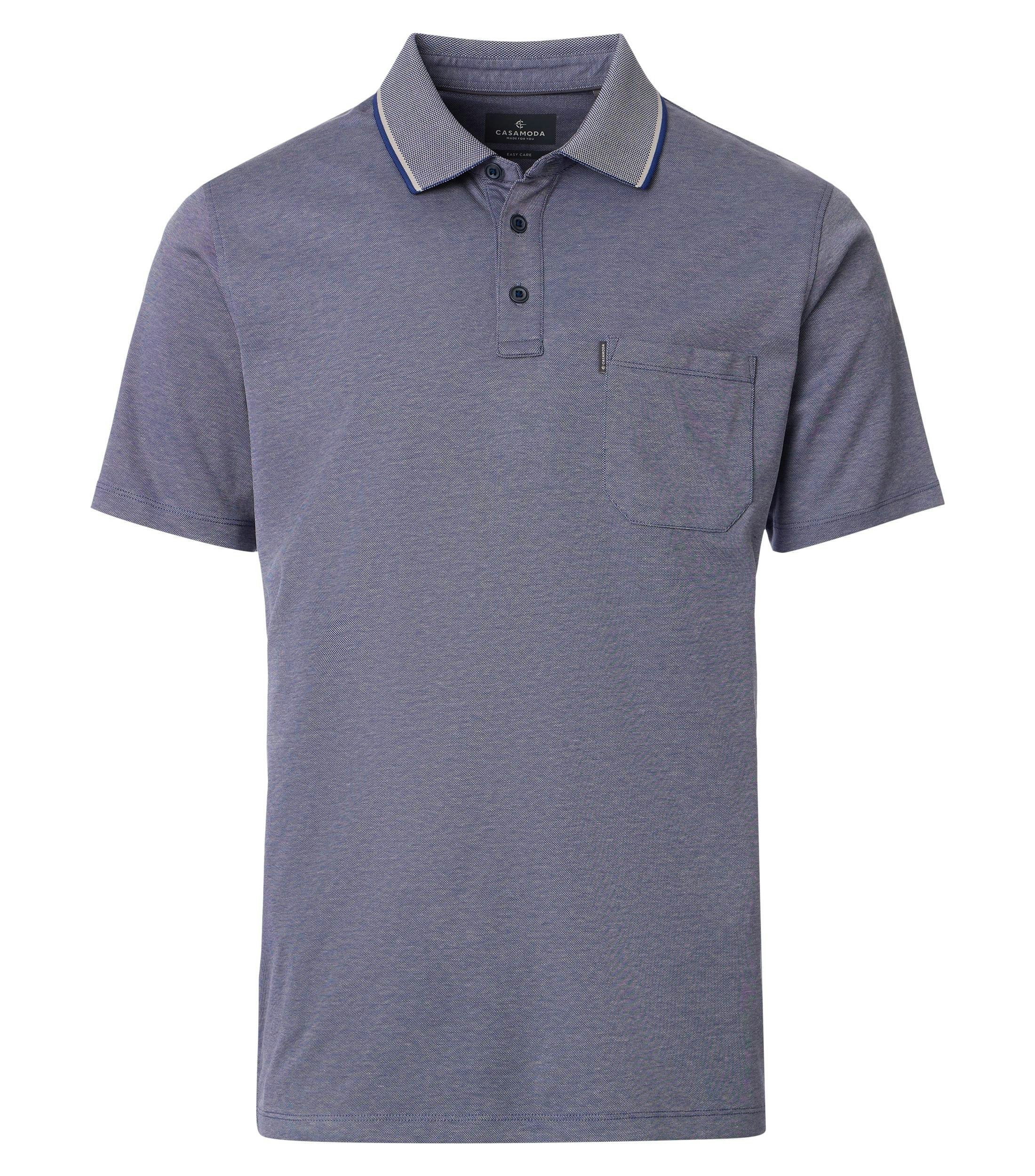 Ein Polo-Shirt im uni Muster in der Farbe Weißblau