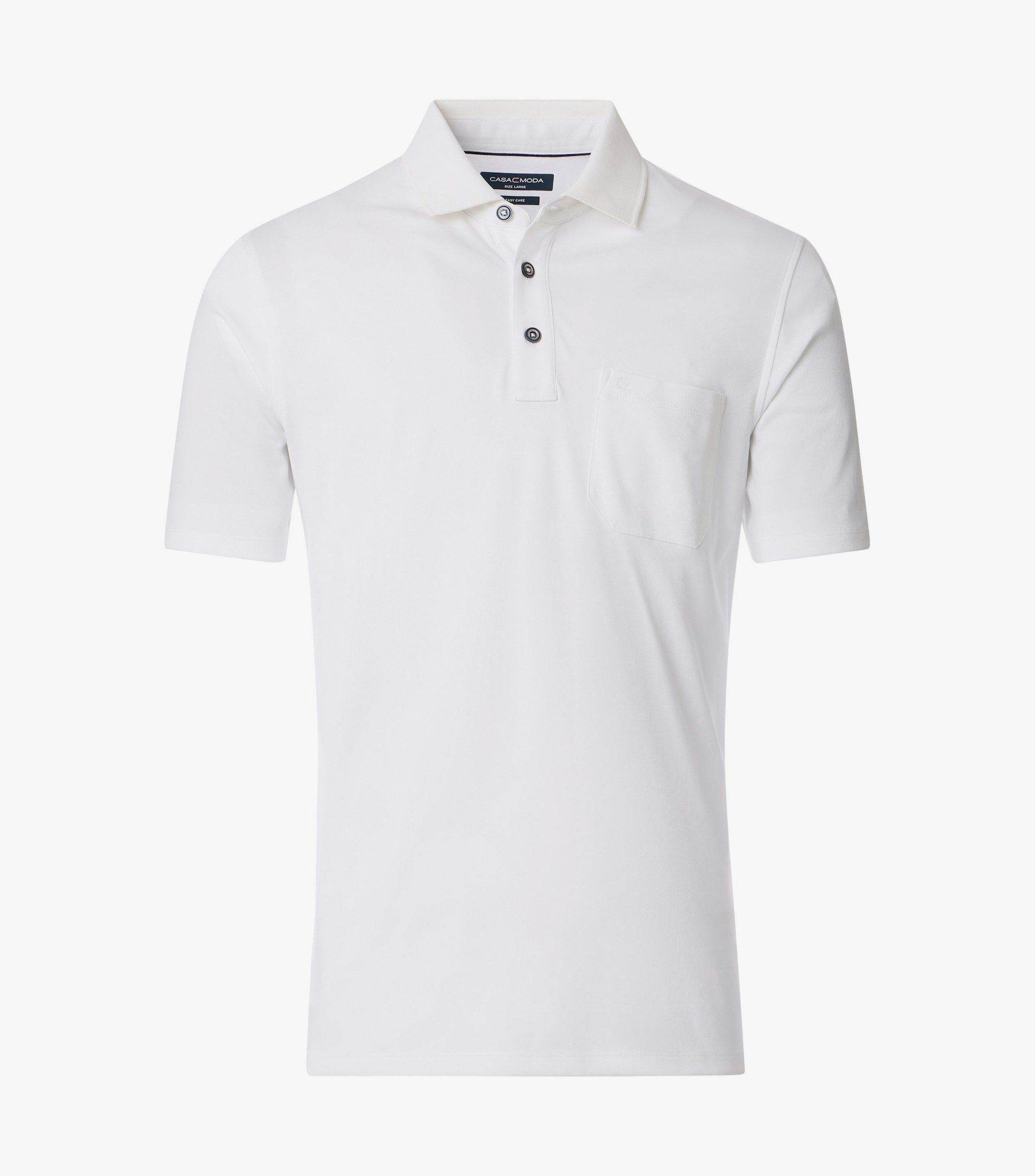 Ein Polo-Shirt im uni Muster in der Farbe Weiß