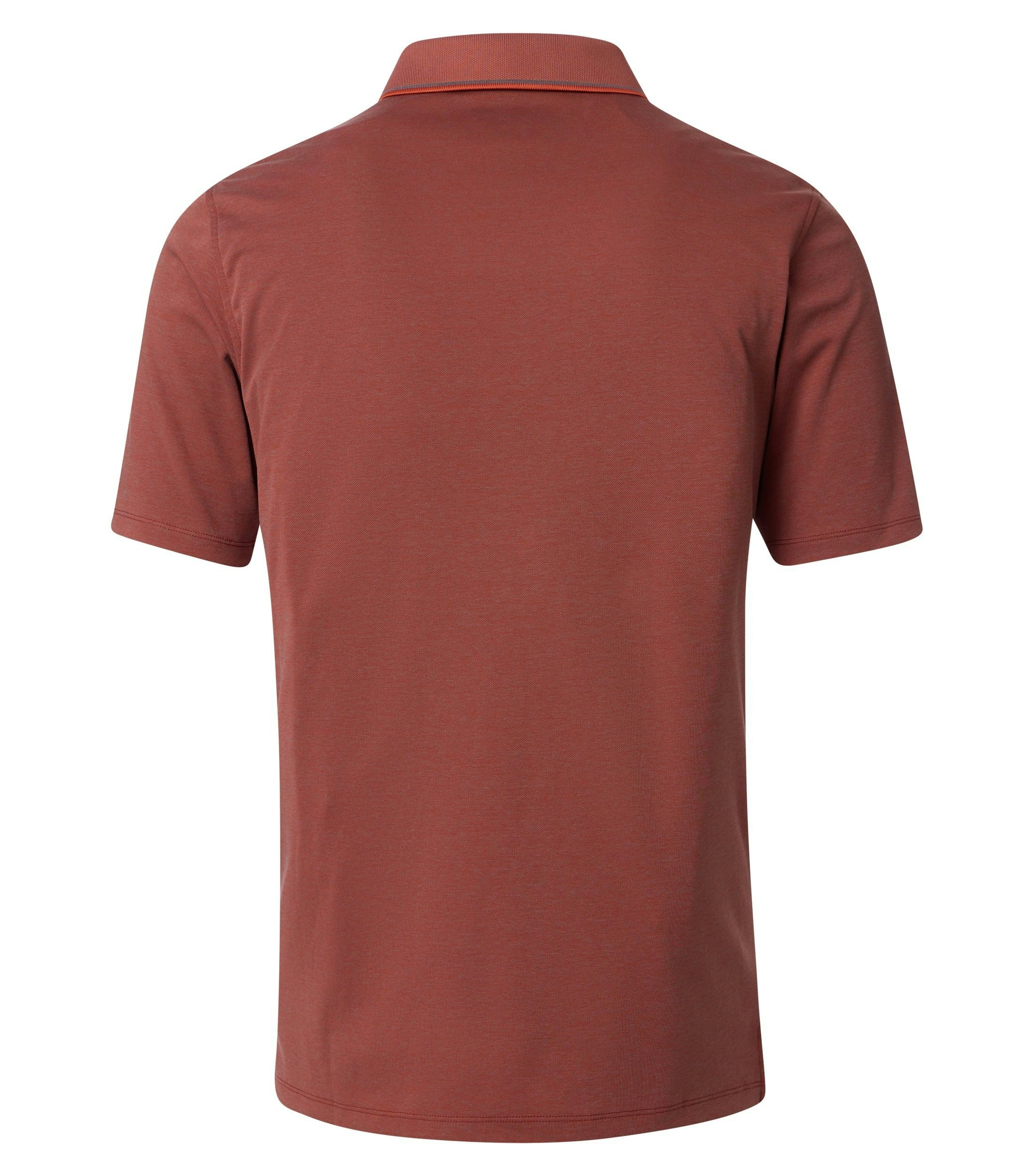 Ein Polo-Shirt im uni Muster in der Farbe Dunkelorange