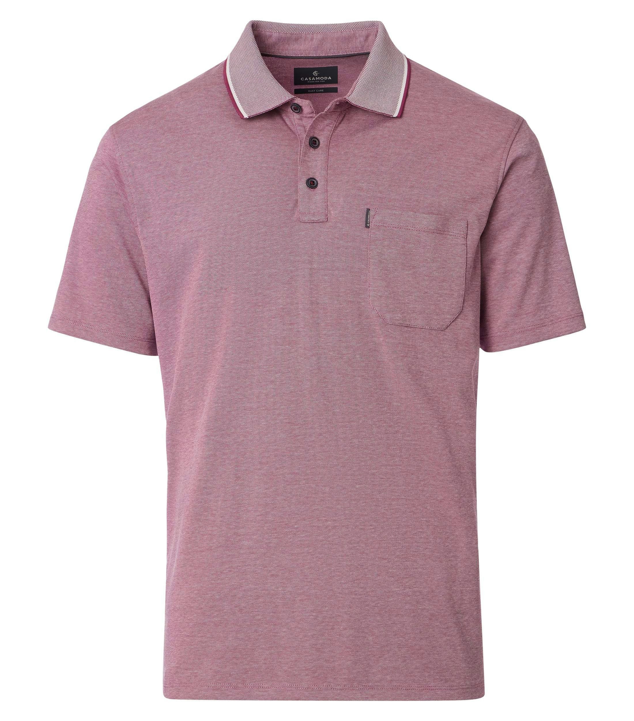 Ein Polo-Shirt im uni Muster in der Farbe Hellrot