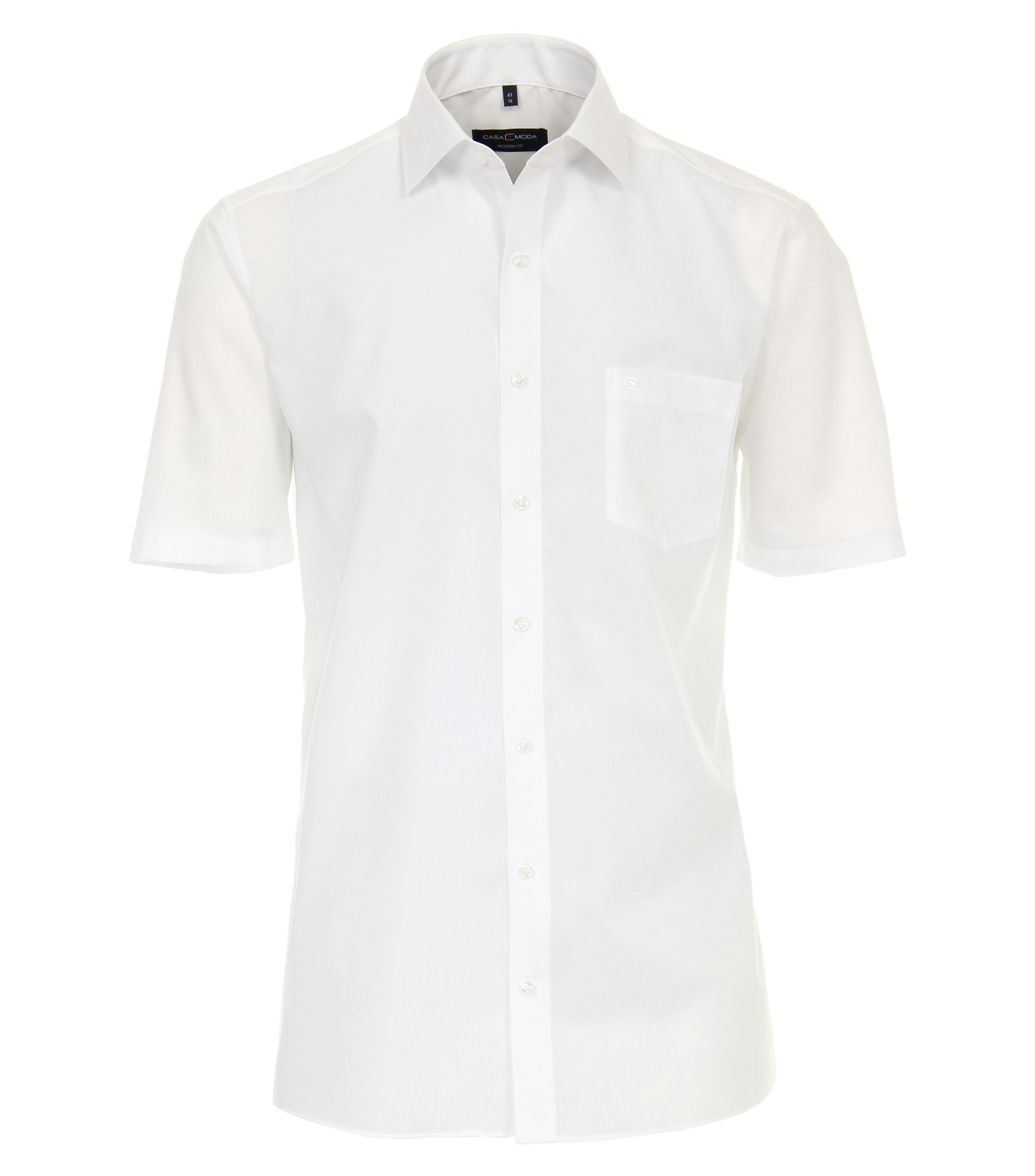 Ein Businesshemd im uni Muster in der Farbe Weiß