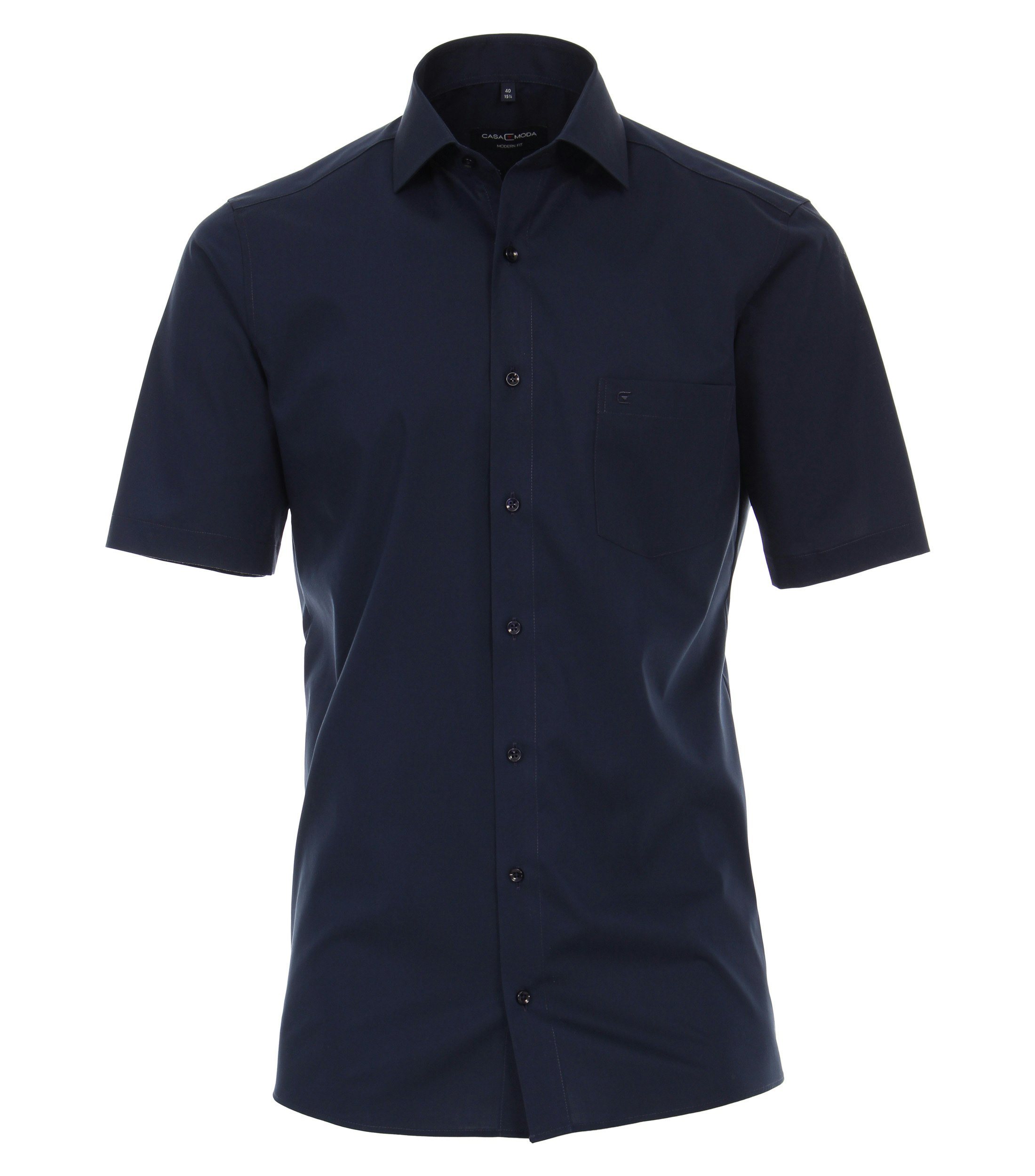 Ein Businesshemd im uni Muster in der Farbe Dunkelblau