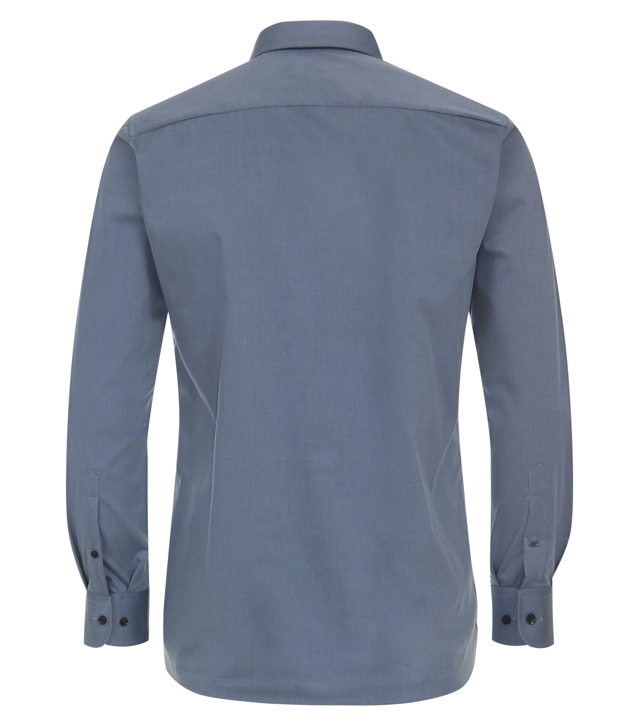 Ein Businesshemd im uni Muster in der Farbe Mittelblau