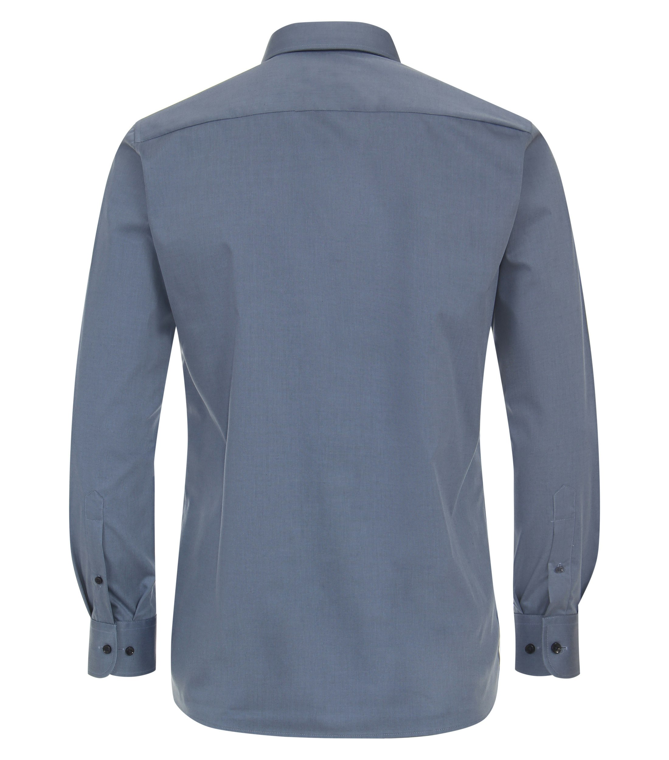 Ein Businesshemd im uni Muster in der Farbe Mittelblau